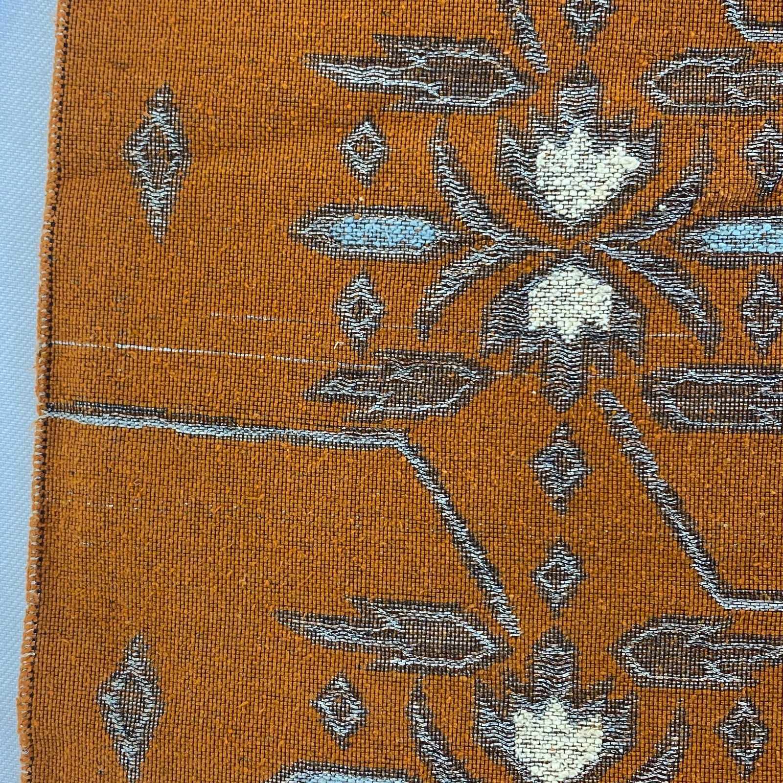 Japanese Vintage Kimono Nagoya Obi Cotton Brown Traditional Authentic 130 x11 in