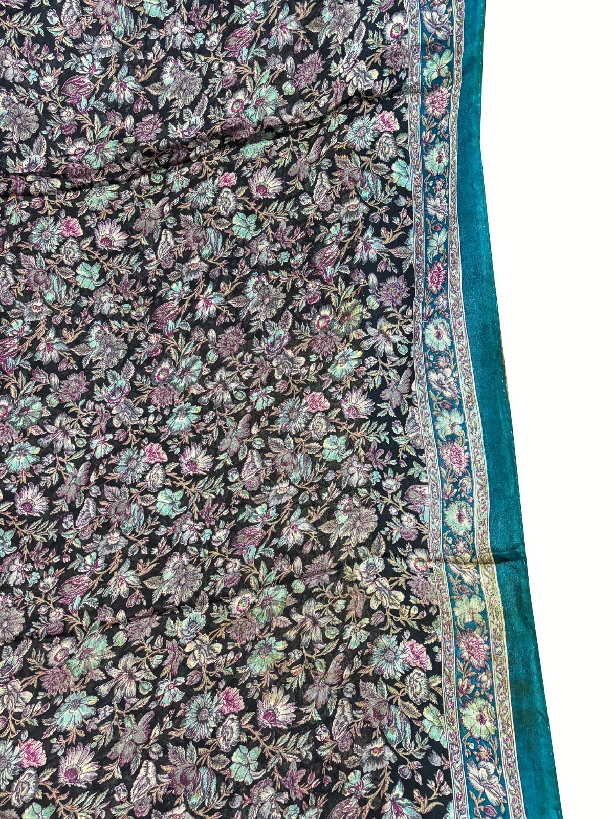 Vintage Blue Chiffon Silk Saree | Lightweight Fabric for DIY & Sewing CS1008