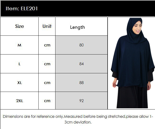 New Muslim Women Prayer Khimar Hijab Overhead Hooded Tops Kaftan Arab Clothes