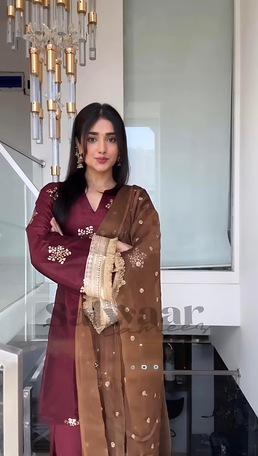 3 Piece Pakistani Designer farshi shalwar suit