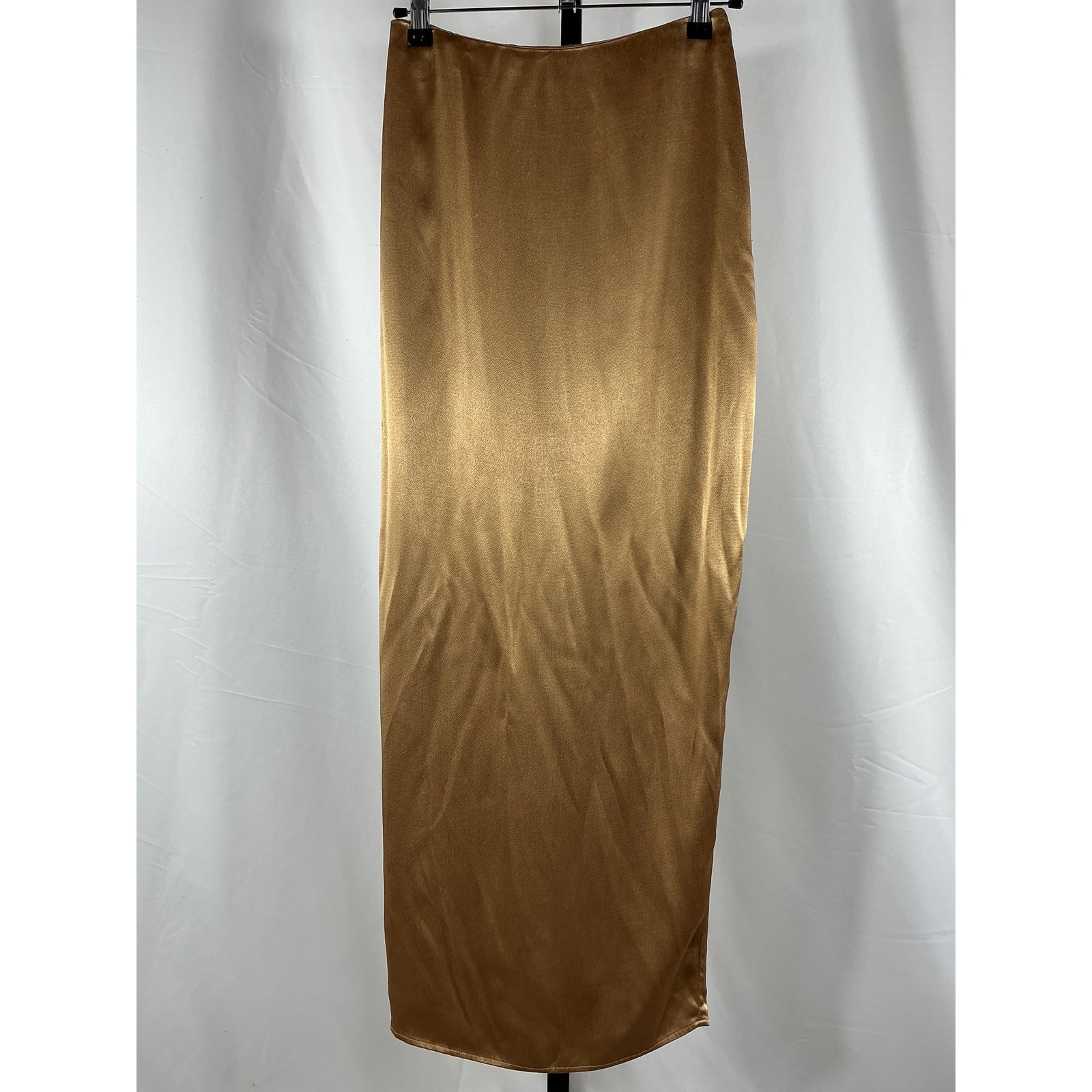 Camila Coelho ‘Selina’ Gold Viscose Maxi Skirt Size XXS