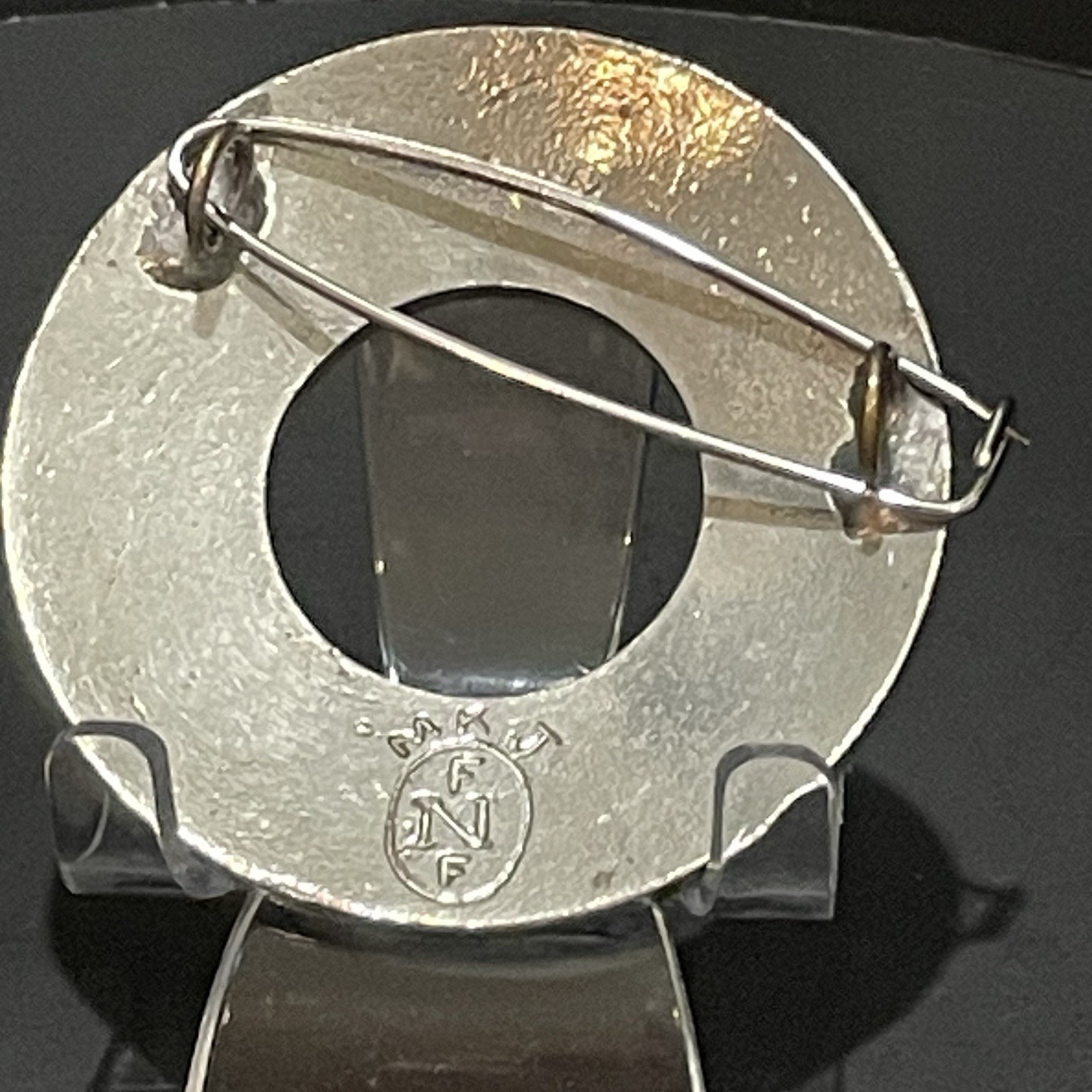 Celtic Kilt Penannular Brooch Signed Clothing Latch Metal Symbol Functional Gift