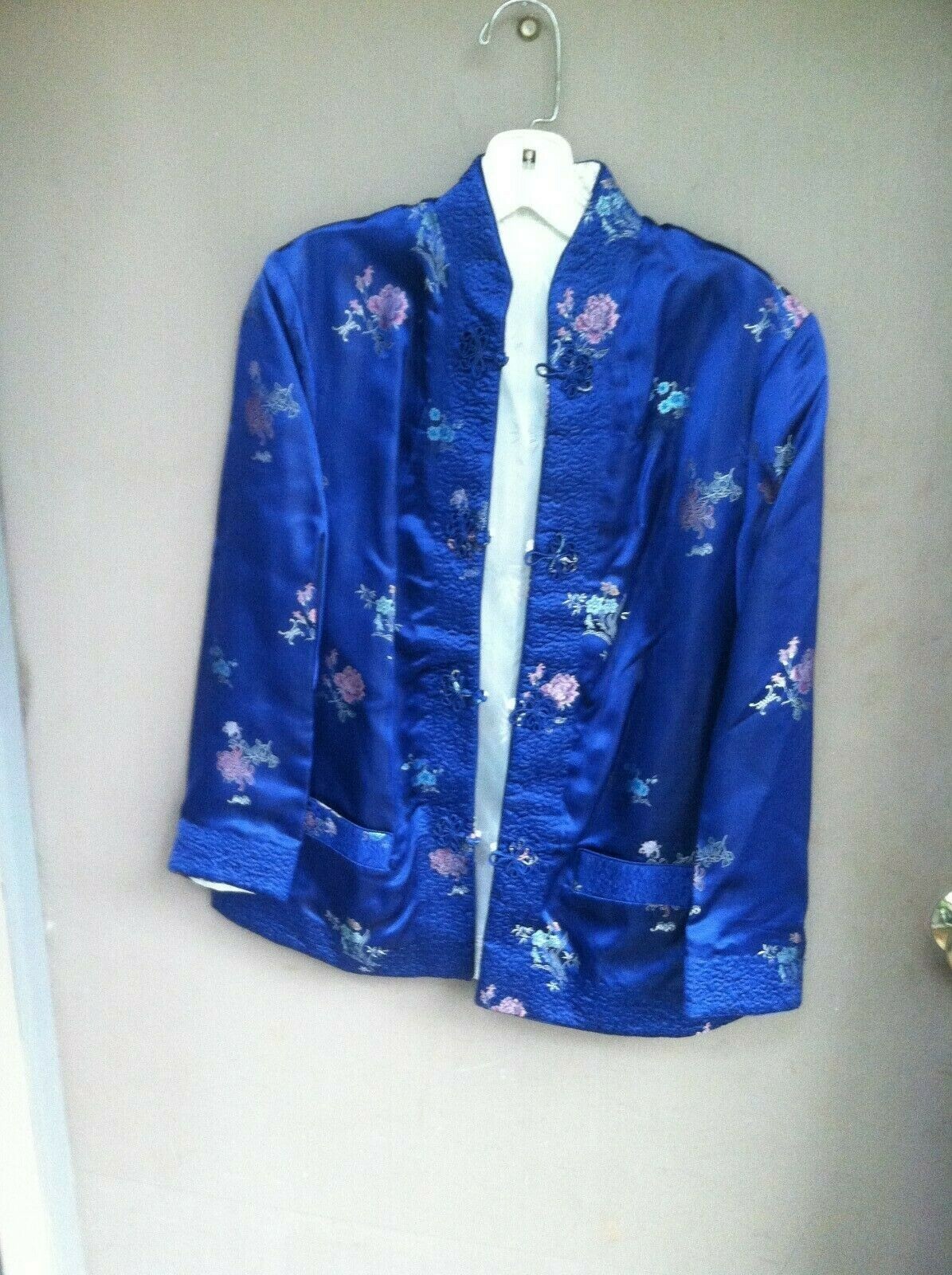 Vintage Satin Reversible Oriental Jacket by Peony Brand Shanghai China