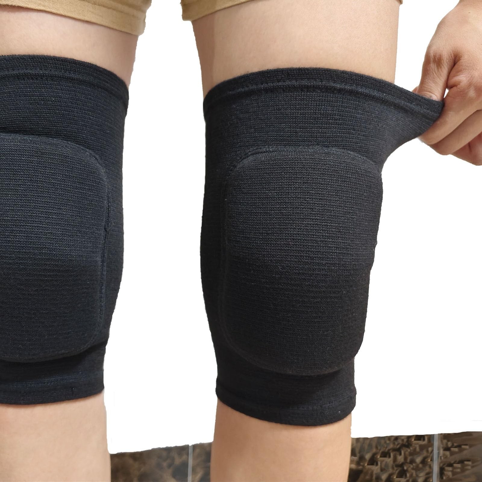 Anti slip sponge, soft and breathable men’s, women’s, girls black knee pads s…