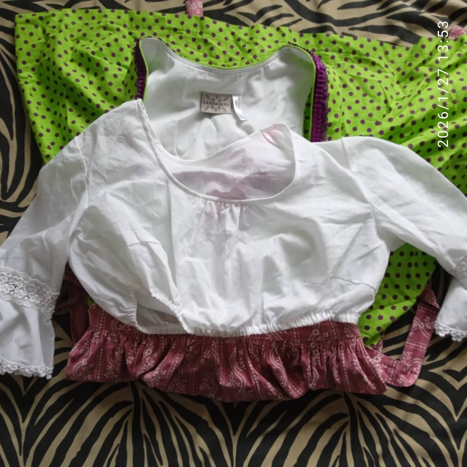 Landhaus Tyrol Dirndl Oktoberfest Dress Size EU 38 and white blouse