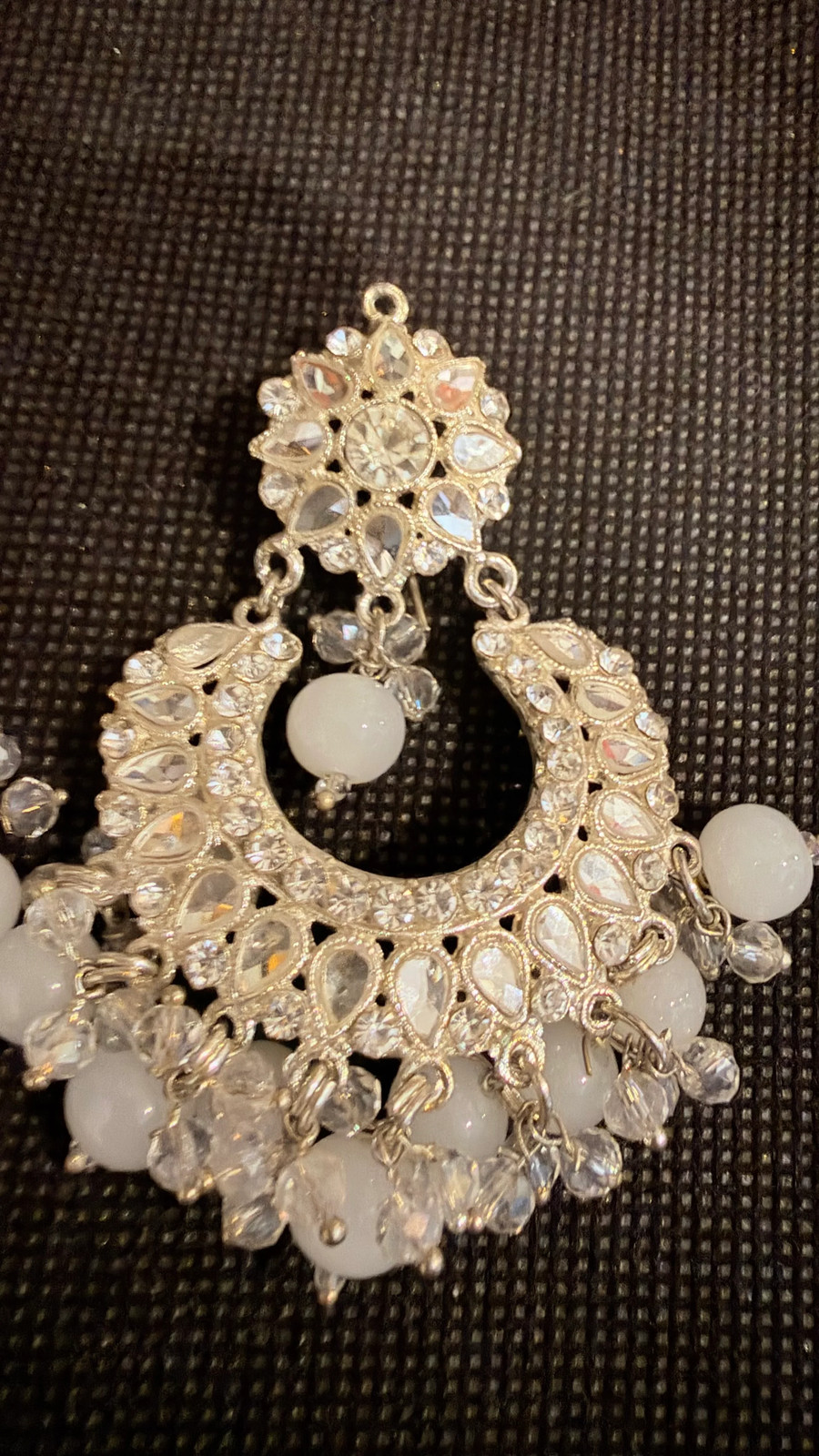 Crystal and Pearl adorned Jhumka’s/Earrings