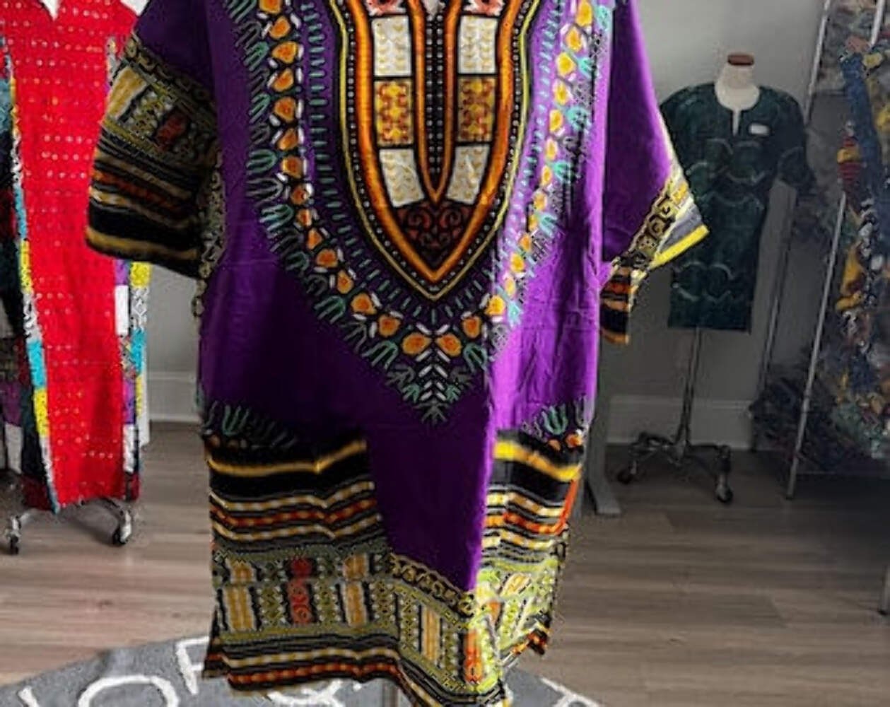 African Print Danshiki Top: Unisex Ethnic Blouse, 100% Cotton