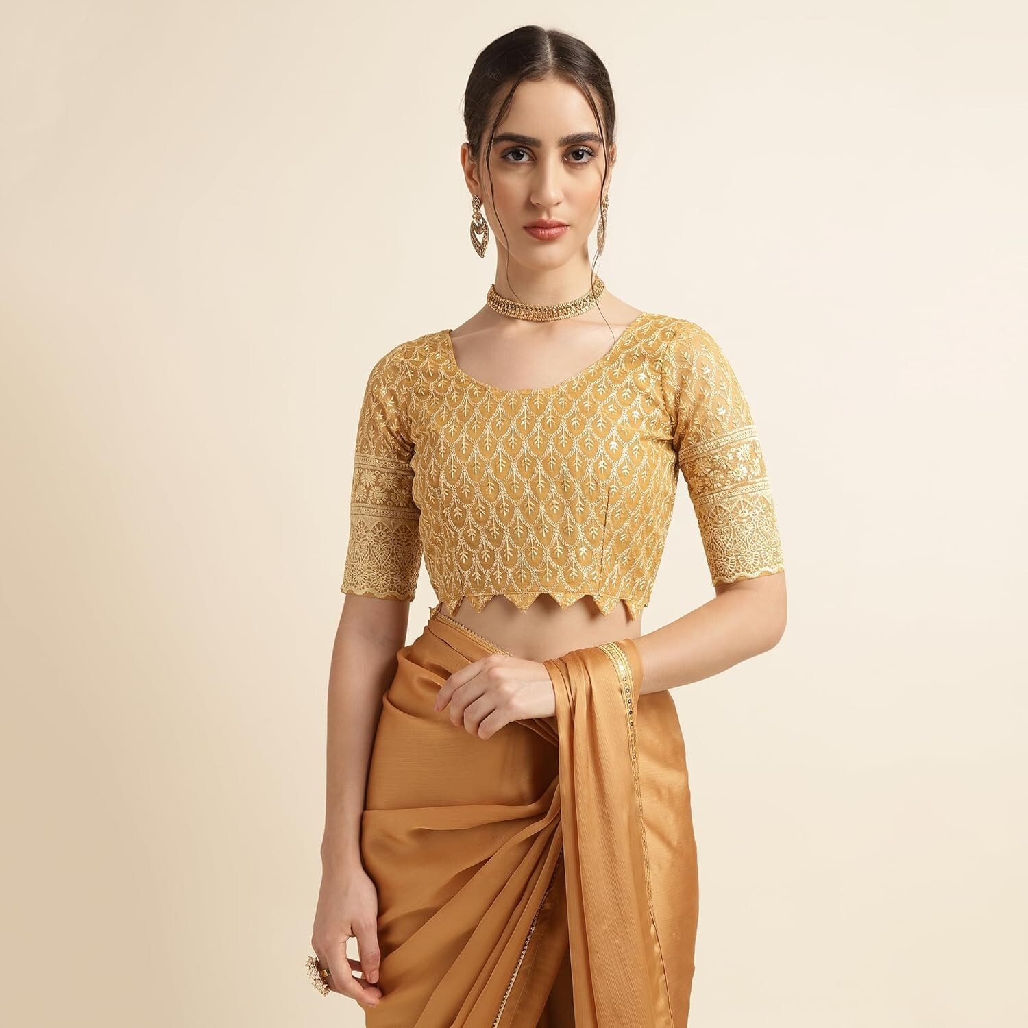 Women’s Fancy Satin Chiffon Saree
