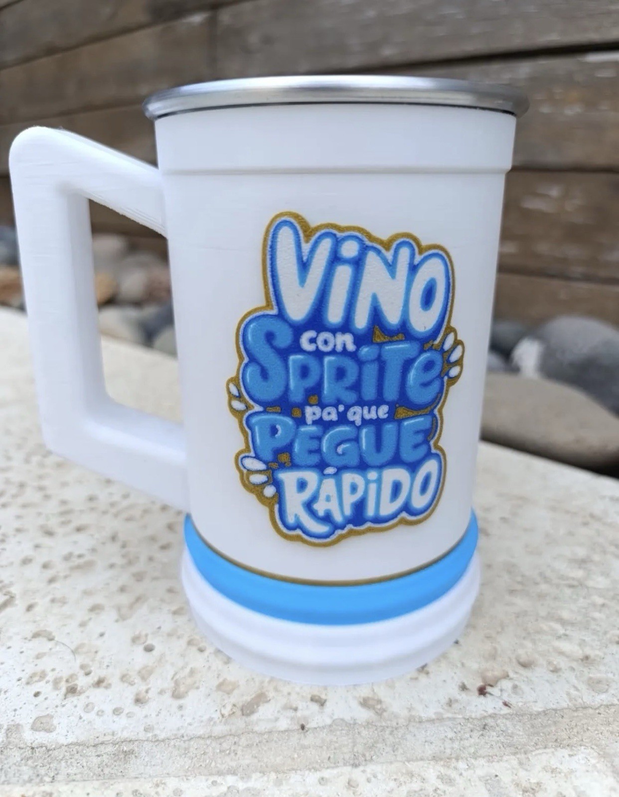 Jarra Chop Vaso Messi Vino Con Sprite 500ML Blanco Argentina Campeon