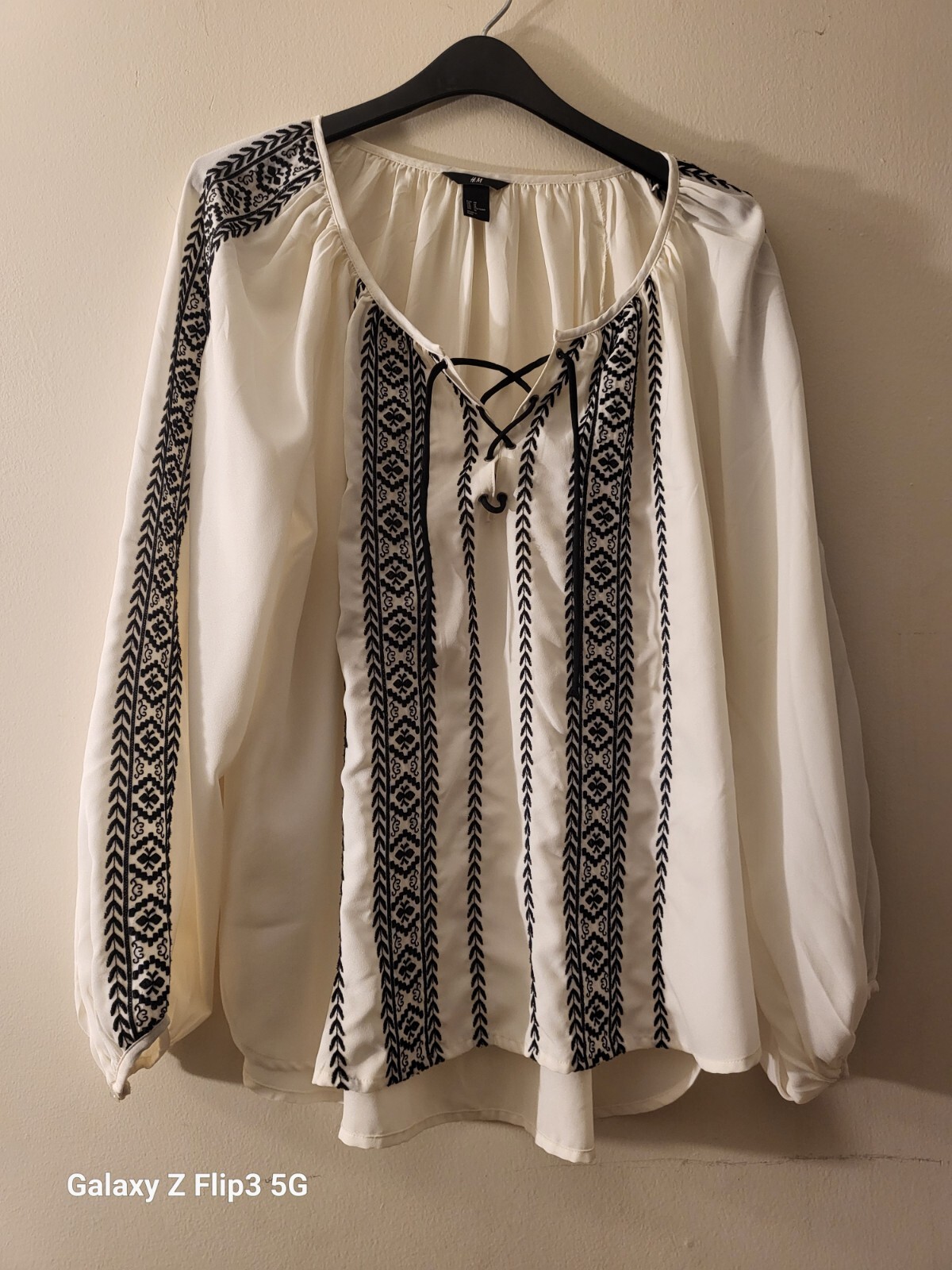 H&M Vyshyvanka woman Embroidery embroidered blouse Size 16 Made in India