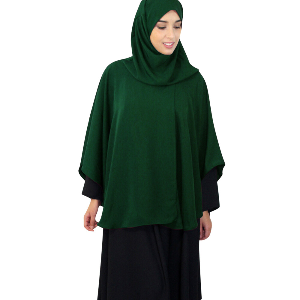 New Muslim Women Prayer Khimar Hijab Overhead Hooded Tops Kaftan Arab Clothes