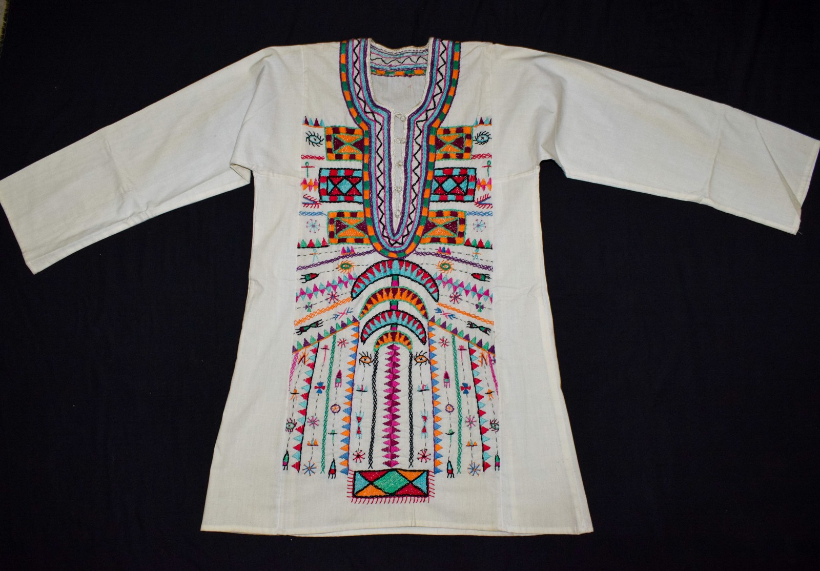 Siwa Bedouin Tunic-Hand stitched Boho ethnic gypsy nomad Tunic