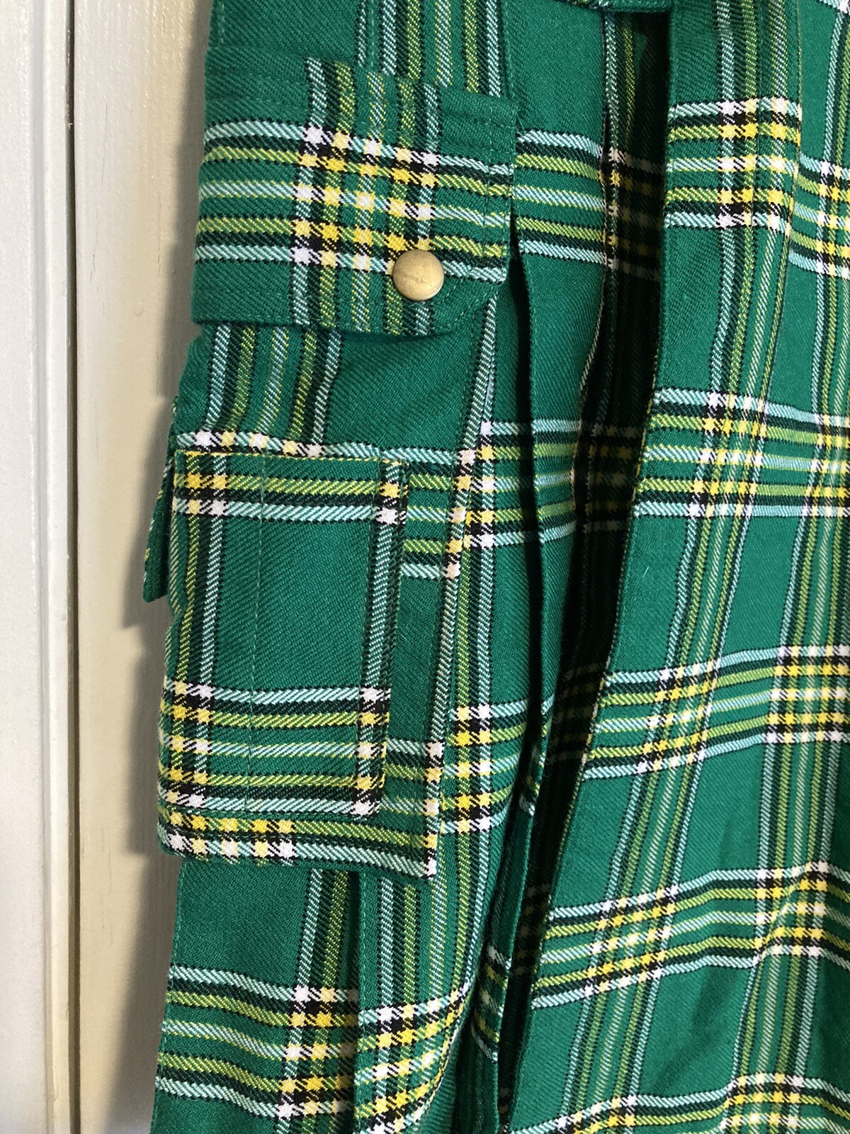 Scottish Style Green Tartan Kilt Men’s 42” Waist Acrylic NICE!!!