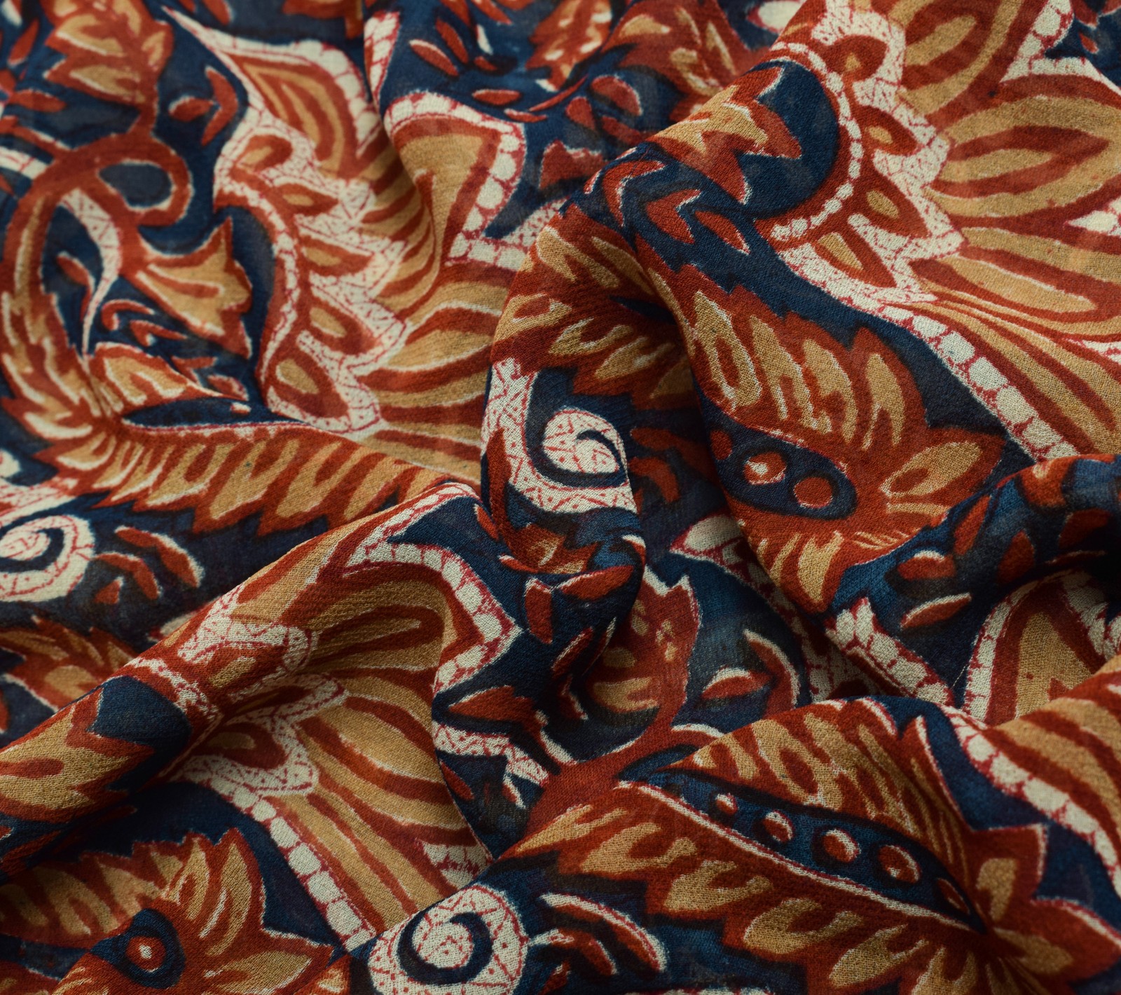 Sushila Vintage Blue Branded Saree 100%Pure Georgette Hand Beaded Sari Fabric