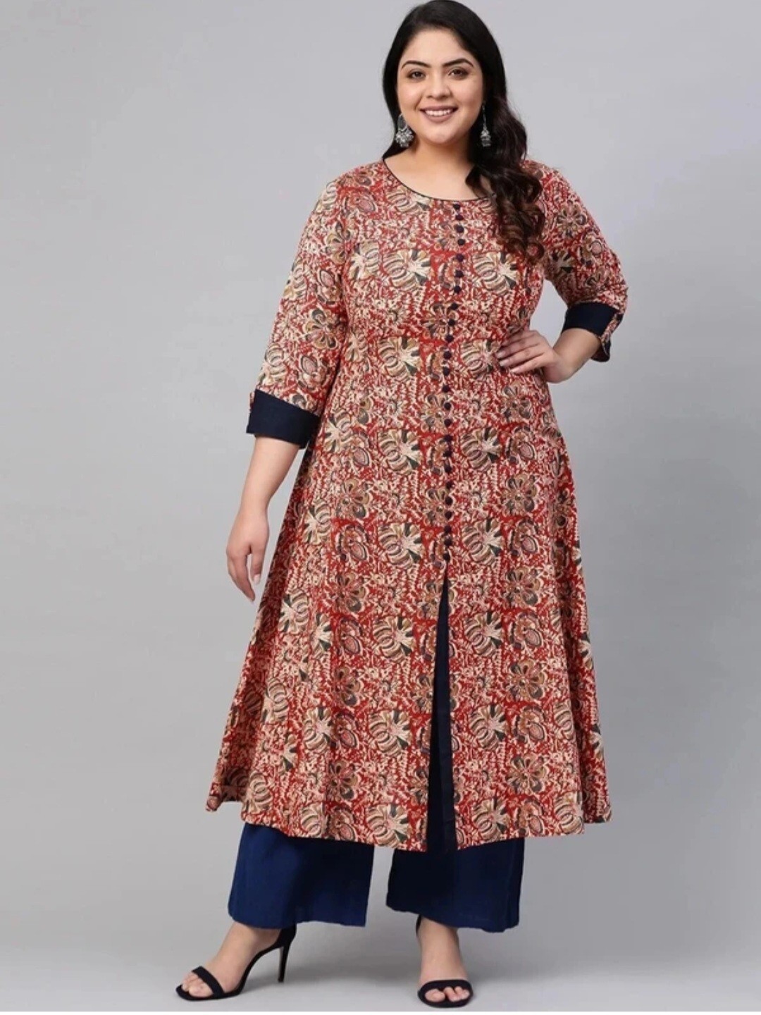 Women Pure Cotton Printed Anarkali Kurta Set .Size ( Xxs To 8XL)