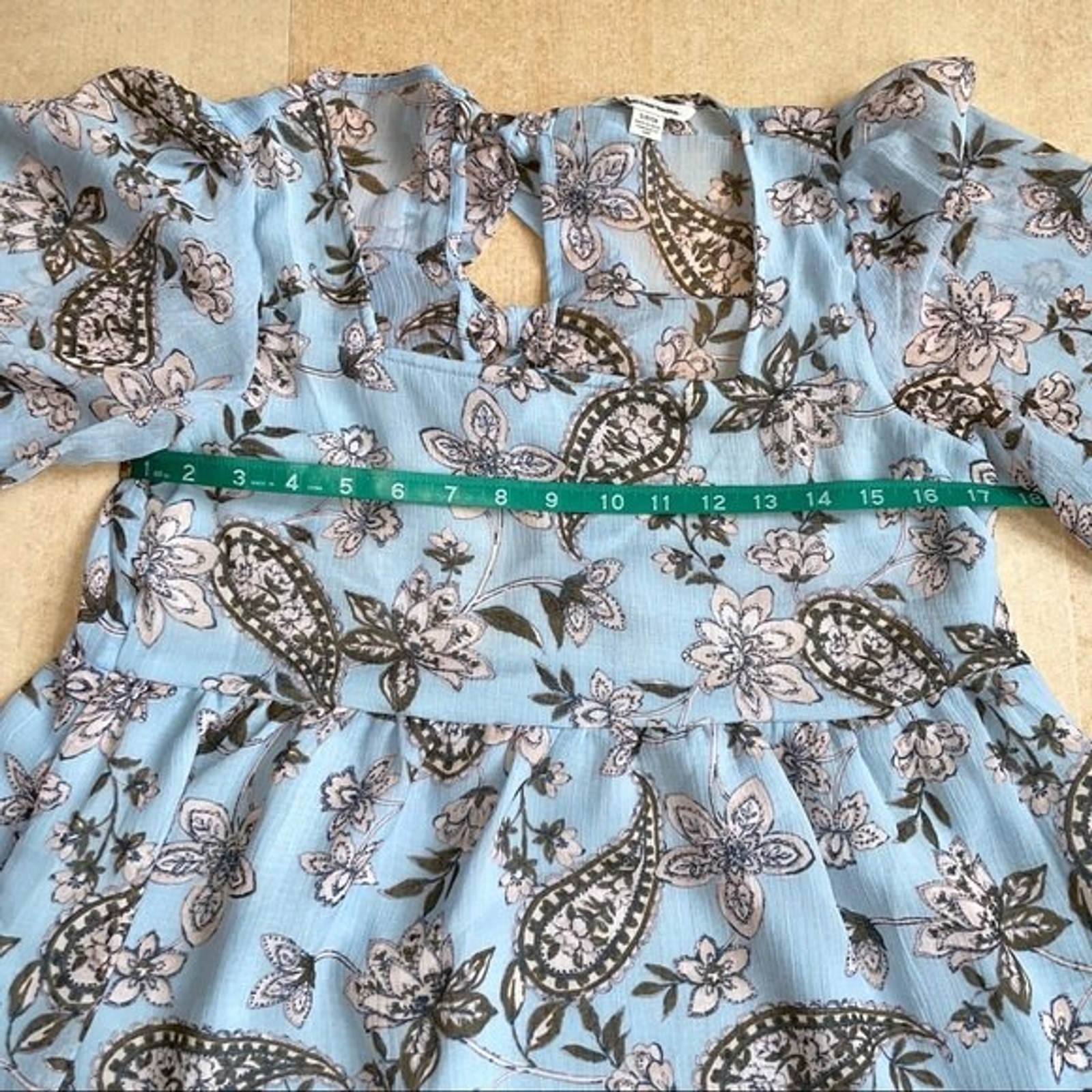 NWOT American Eagle Paisley Babydoll Peplum Blouse