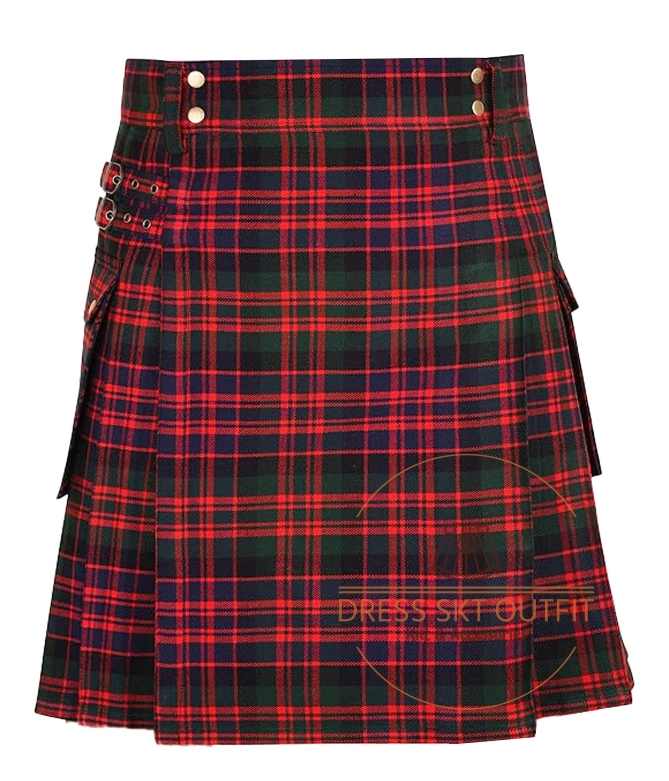 MacDonald Modern Tartan Scottish Utility Kilt For Men – Custom Size Kilt