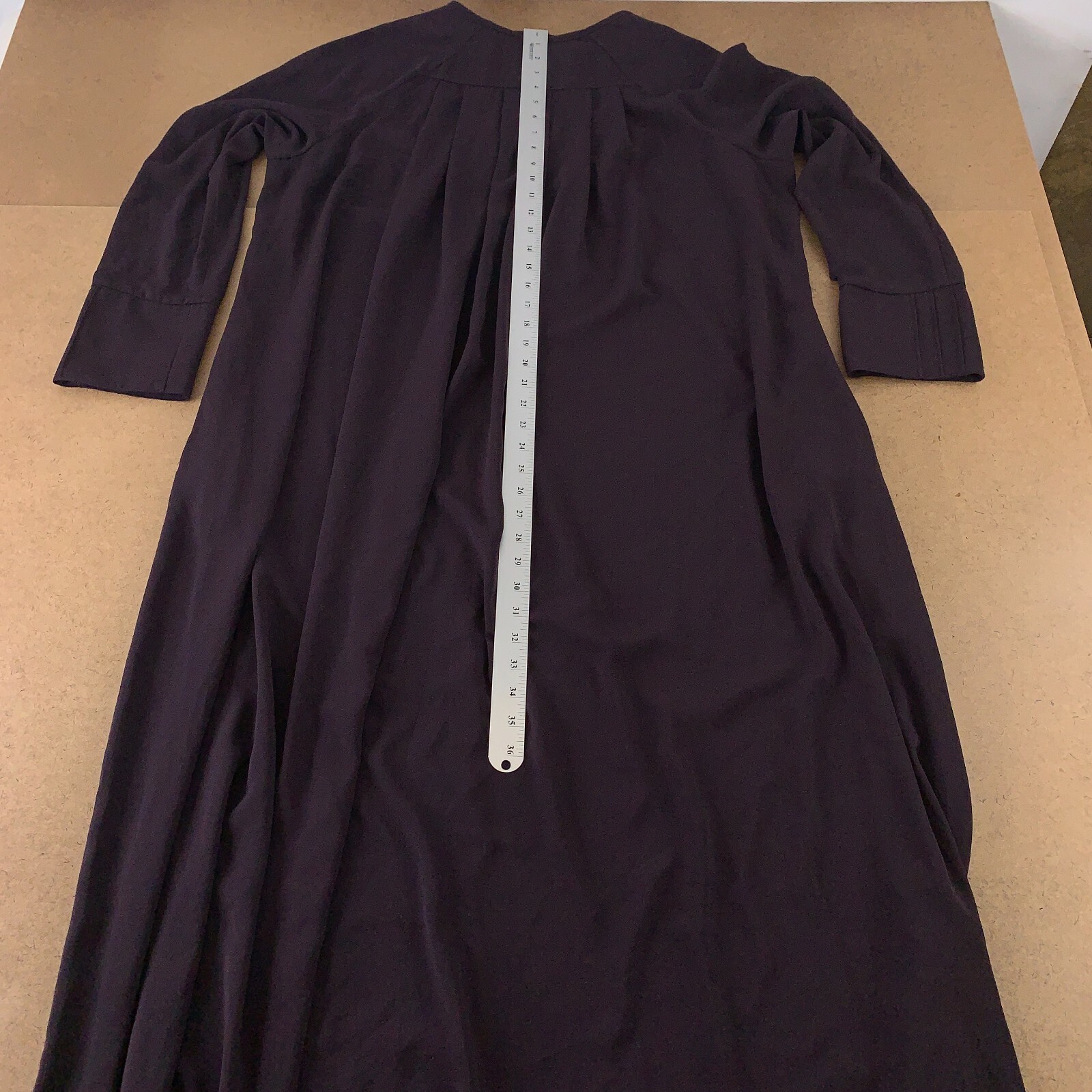 Aydan Womens Size 52 (1X) Plum Long Sleeve Front Zip Ferace SiYah Maxi Dress NWT