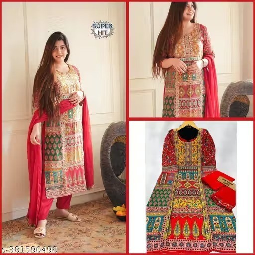 Readymad Rayo Kurta/kurti and plazoo Set for Women’s Party Festive Outfit Gift