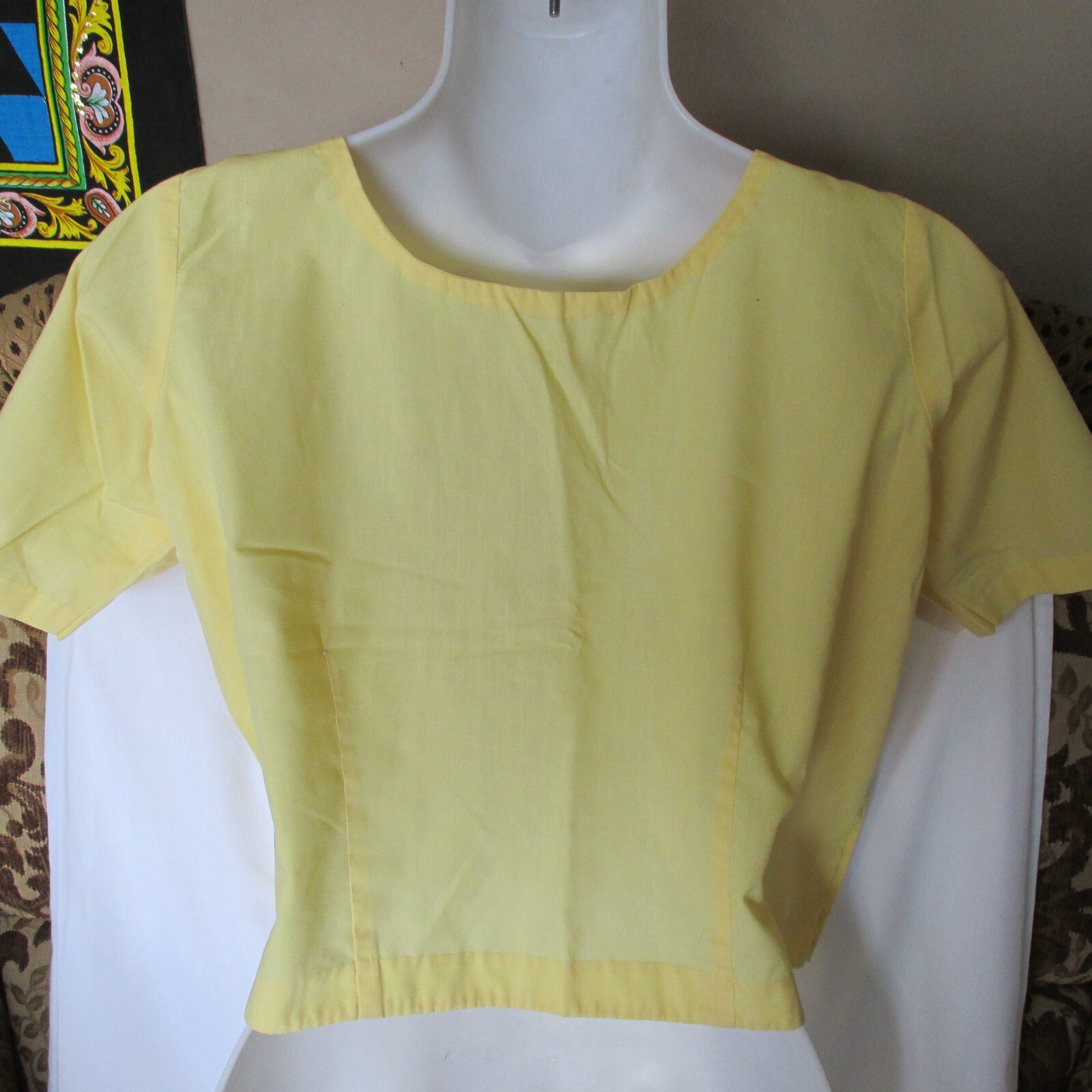 YELLOW Sunshine Choli SPECIAL BLOUSE Top For SARI Skirt Pants 34″ BUST SIZE