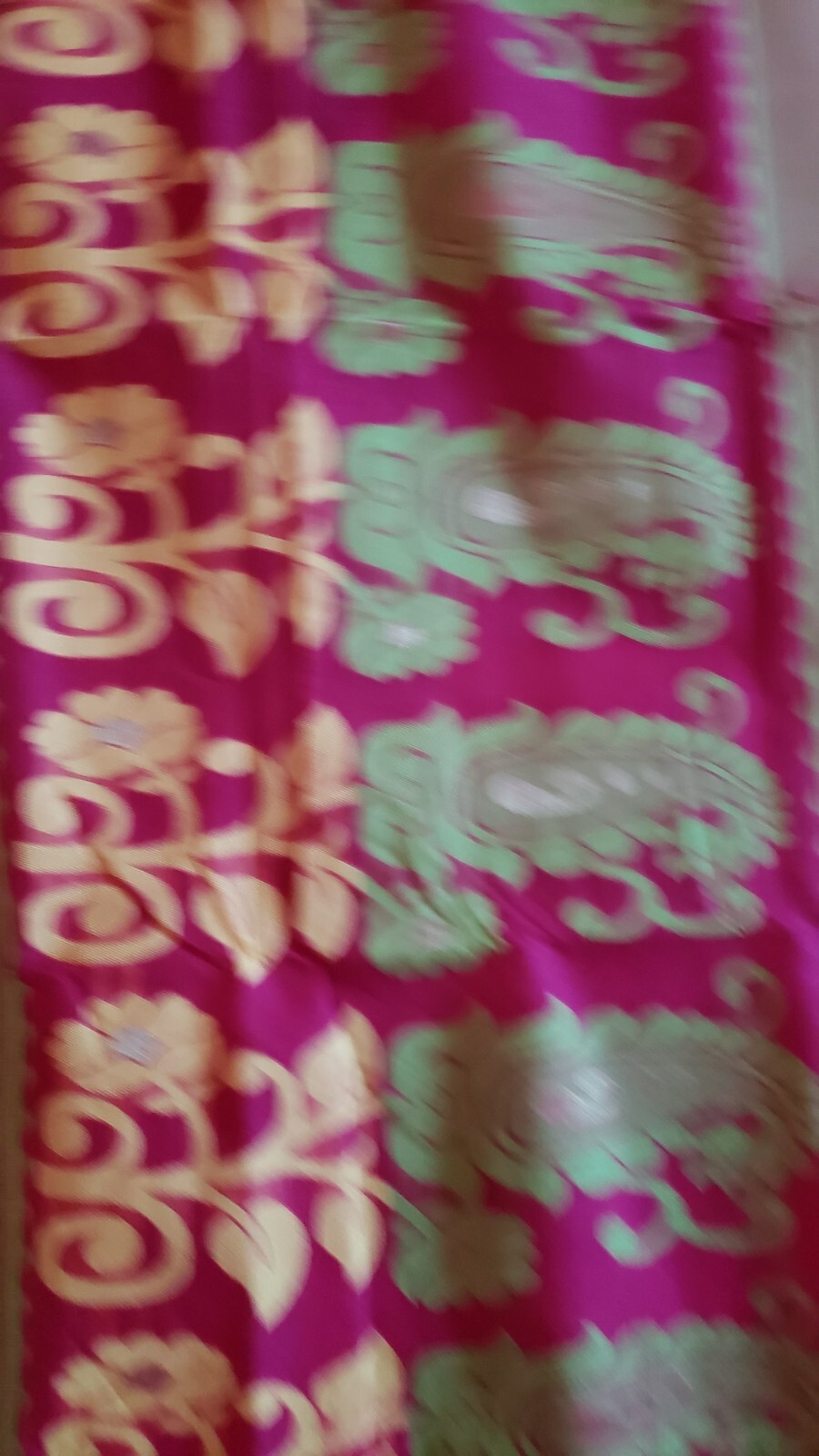 Jamdani Saree Cotton Hot Pink With Multicolor Jamdani Weaving