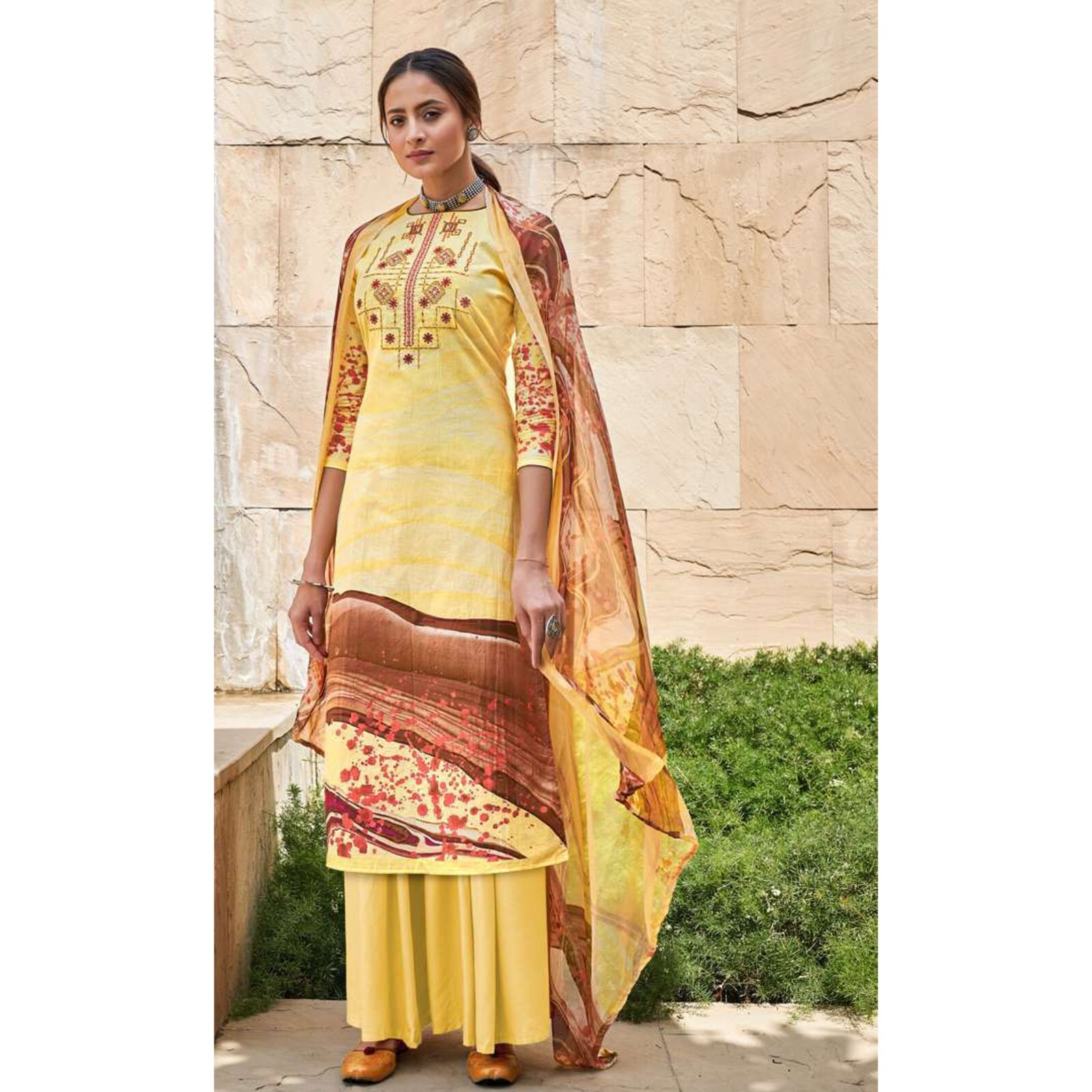 Pure Cotton Summer Wear Indian Designer Women’s Salwar Kameez Plazzo Dresses