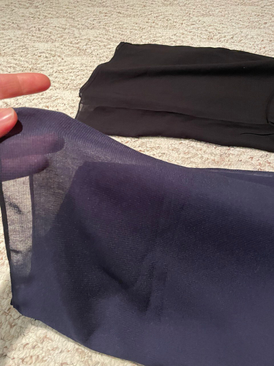 2 black & navy blue nice quality wrap crepe fabric hijab cover new