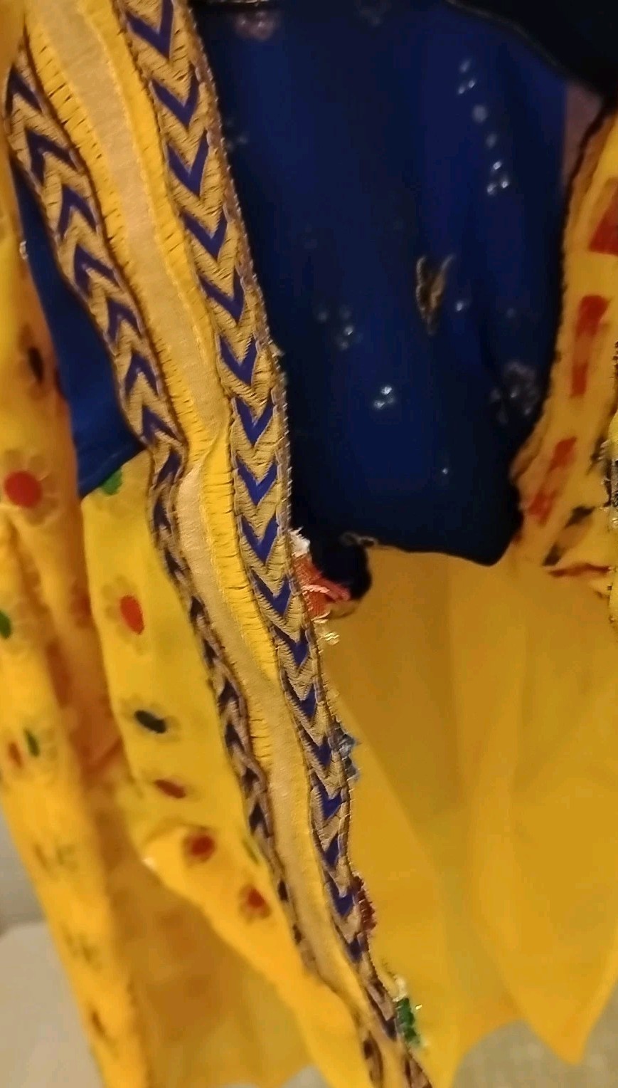 India Made Rhinestone Bead Embroider Saree Royal Colors ~ Going Out Of Business