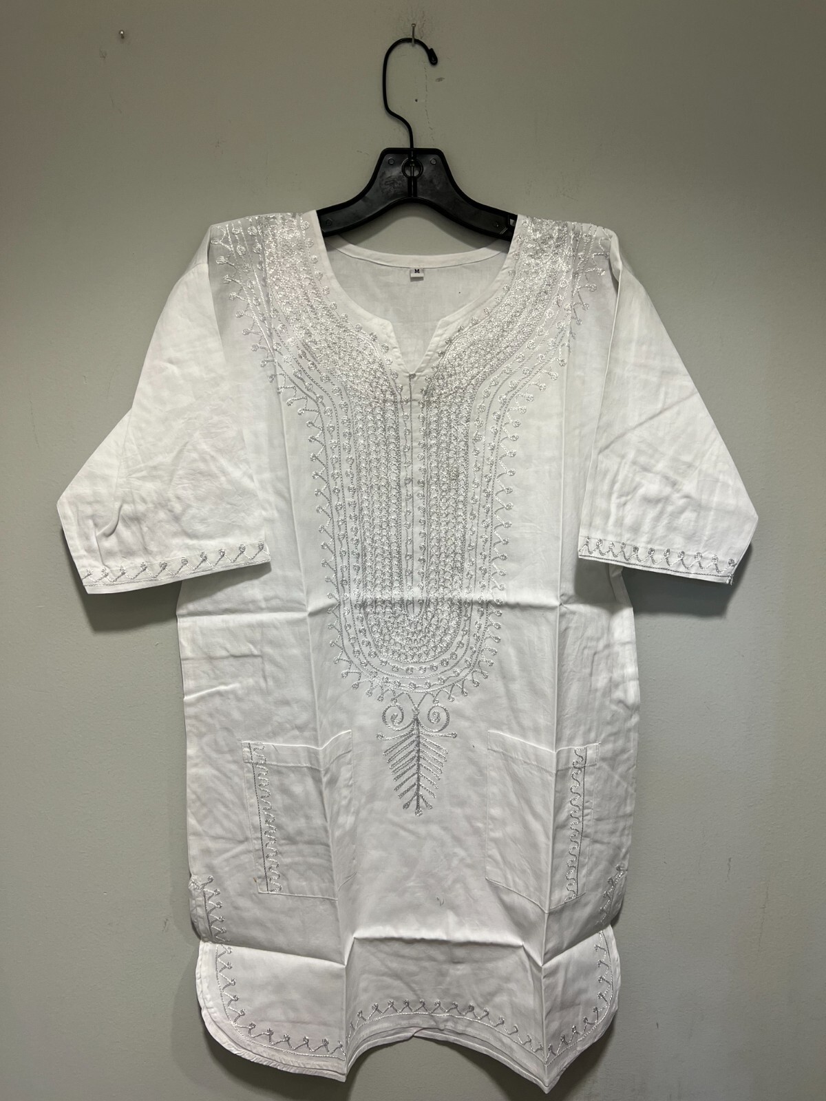 African clothing for men-Dashiki m-5X All White