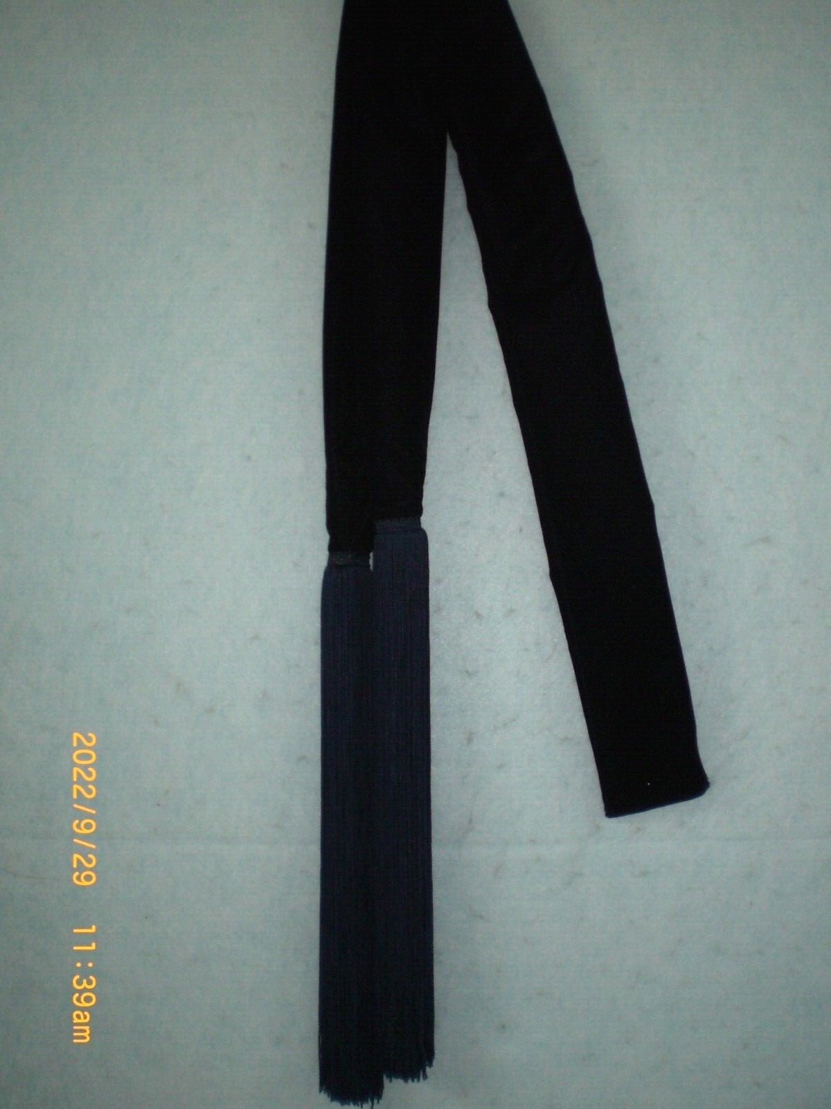 Gourd Dance Navy Blue Sash with 14″ Navy Blue Fringe