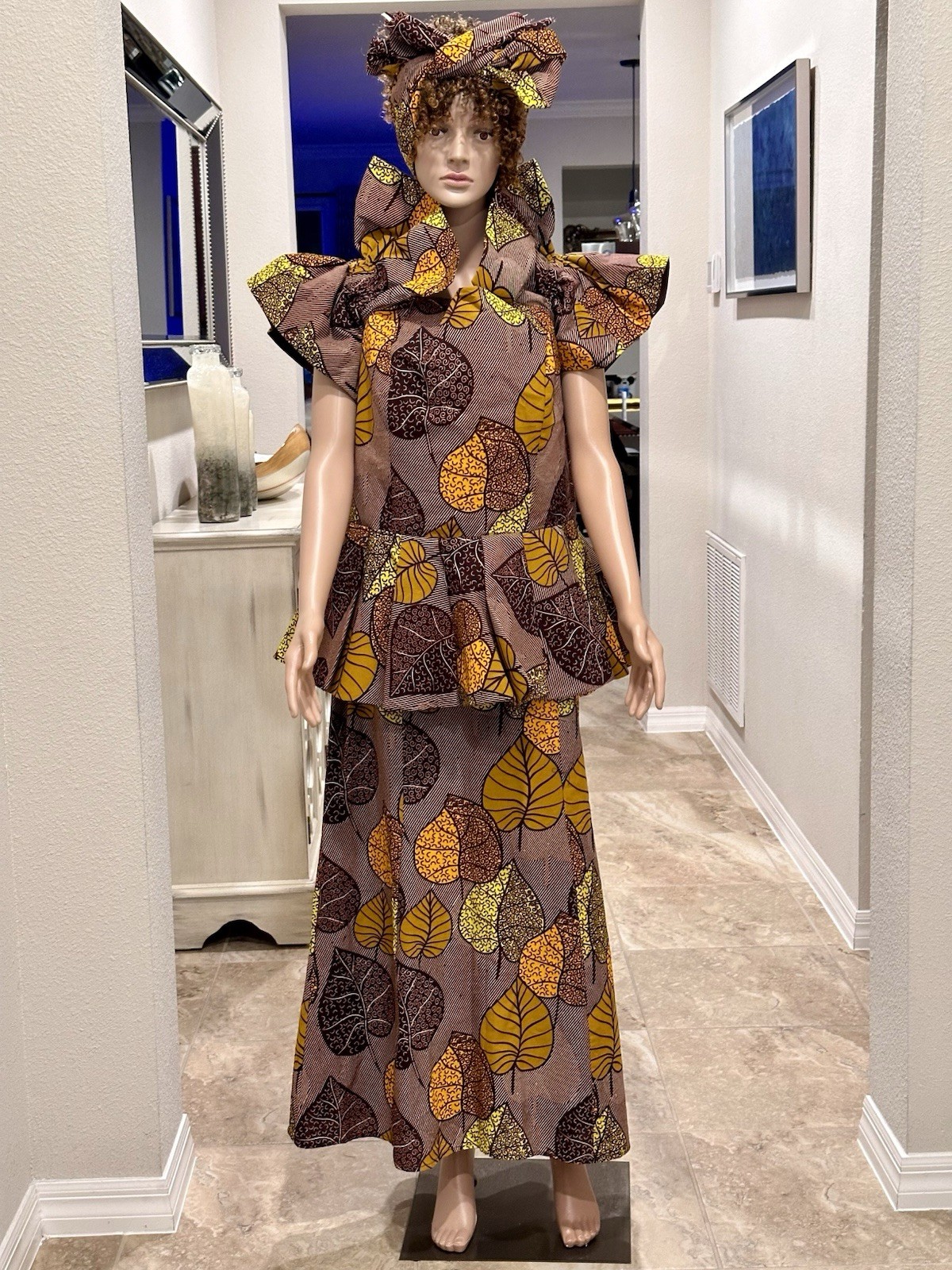 Women’s African Ankara Dress. 3 Piece