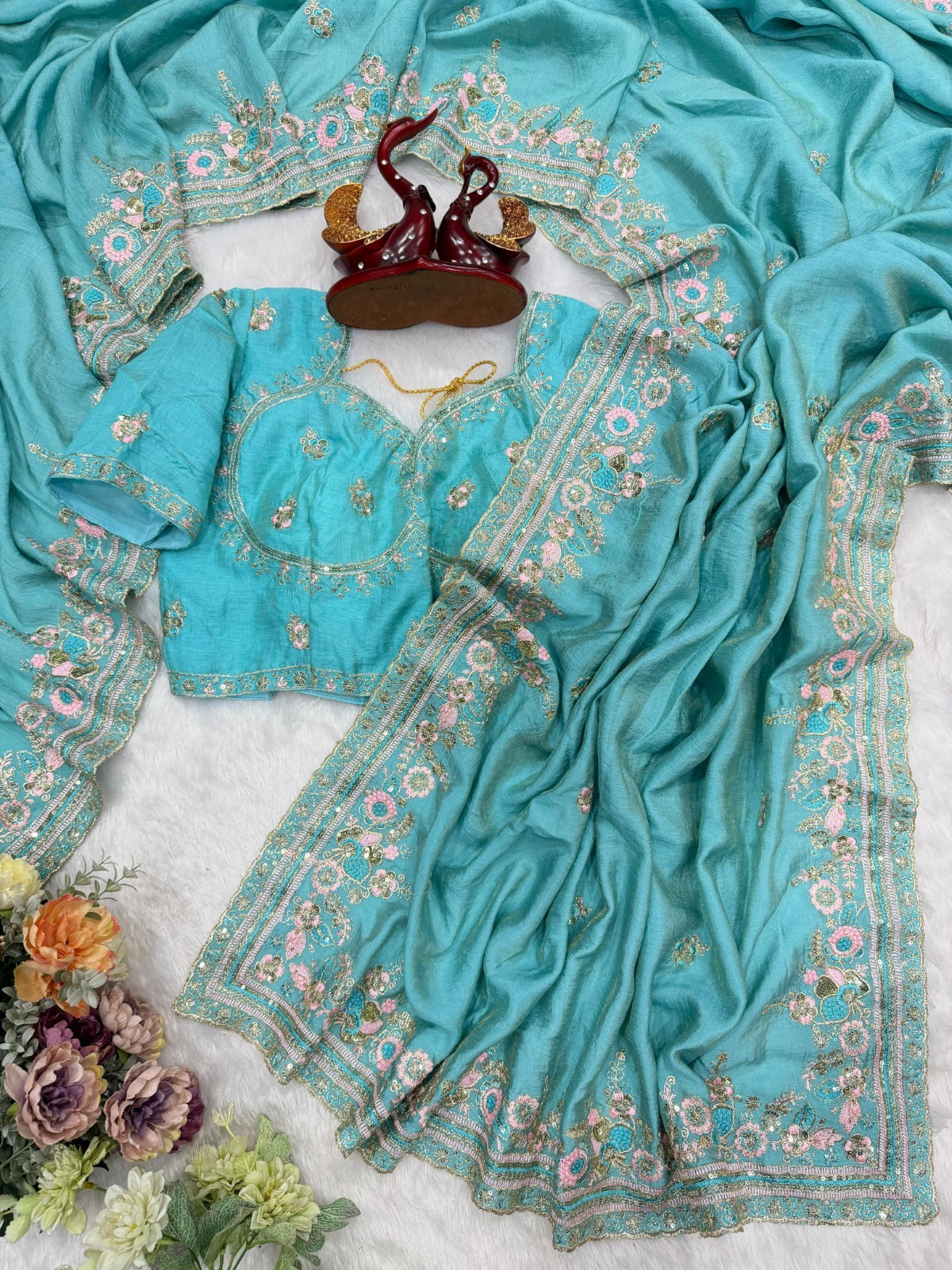 Bridal Silk Sari Blouse Designer Pakistani Ethnic Bollywood Indian Wedding Saree