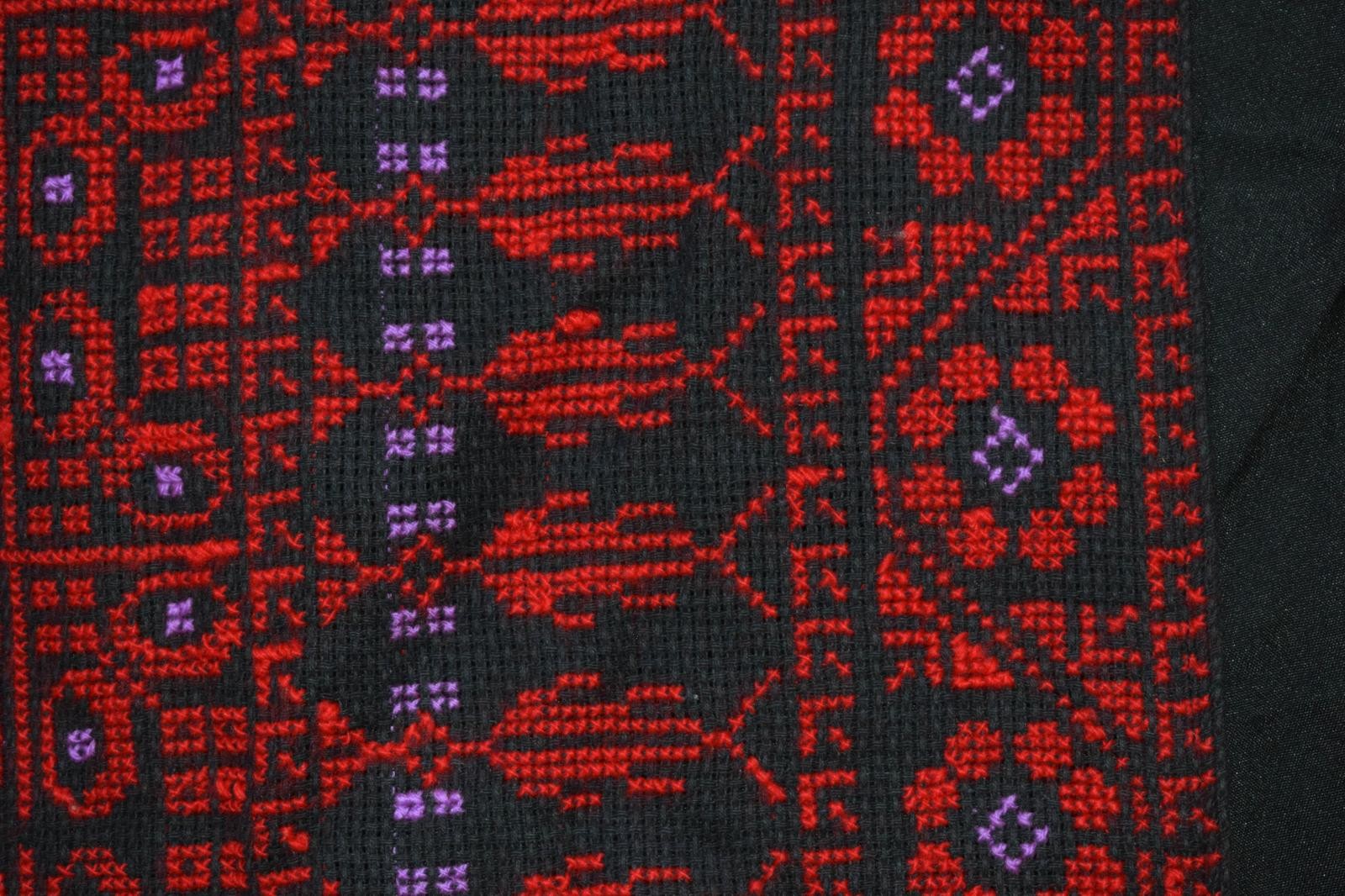 Hand Tatreez Bedouin -Stitched Wrap Scarf Embroidered Egyptian Shawl Tablecloth