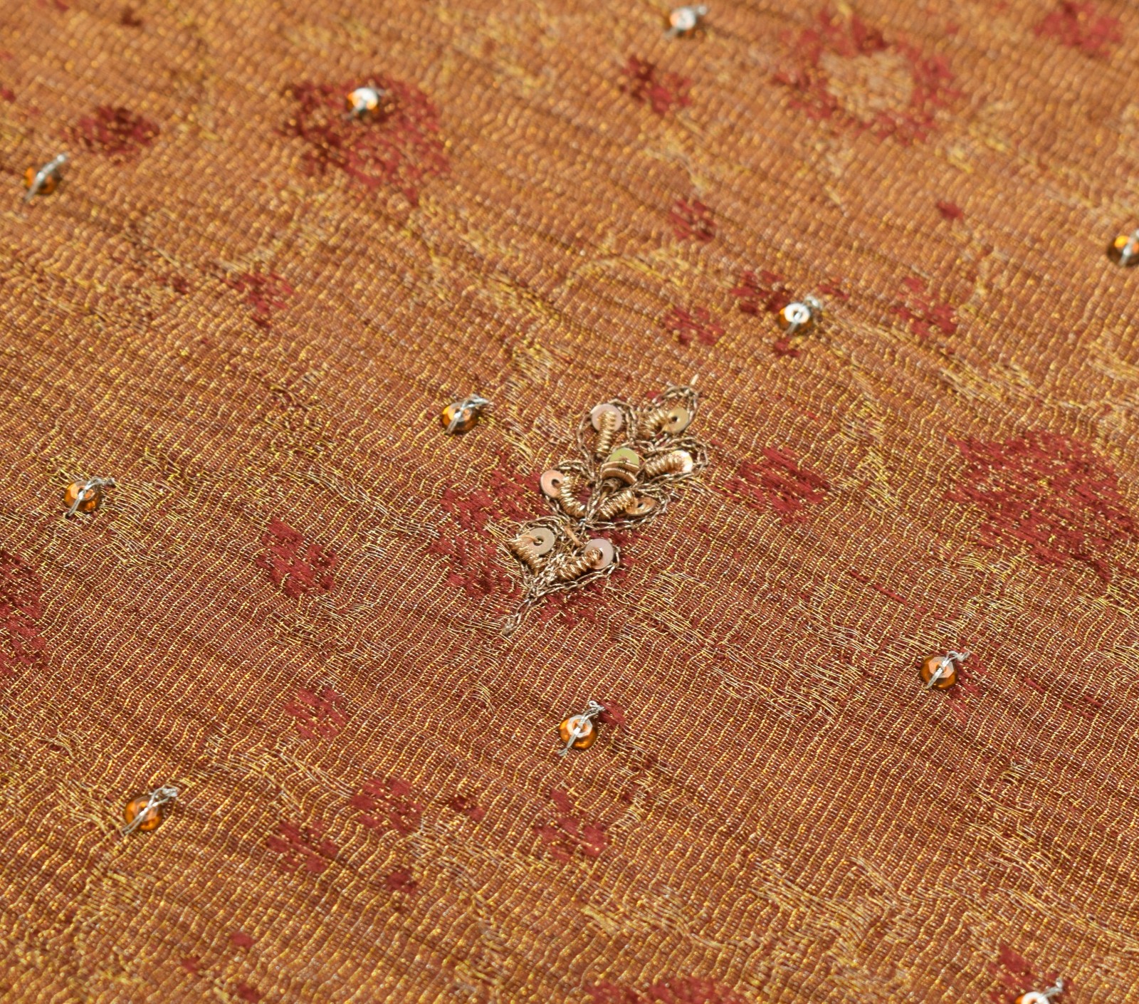 Sushila Vintage Pure Tissue HEAVY Saree Zari Sequins Sari with Blouse Fabric