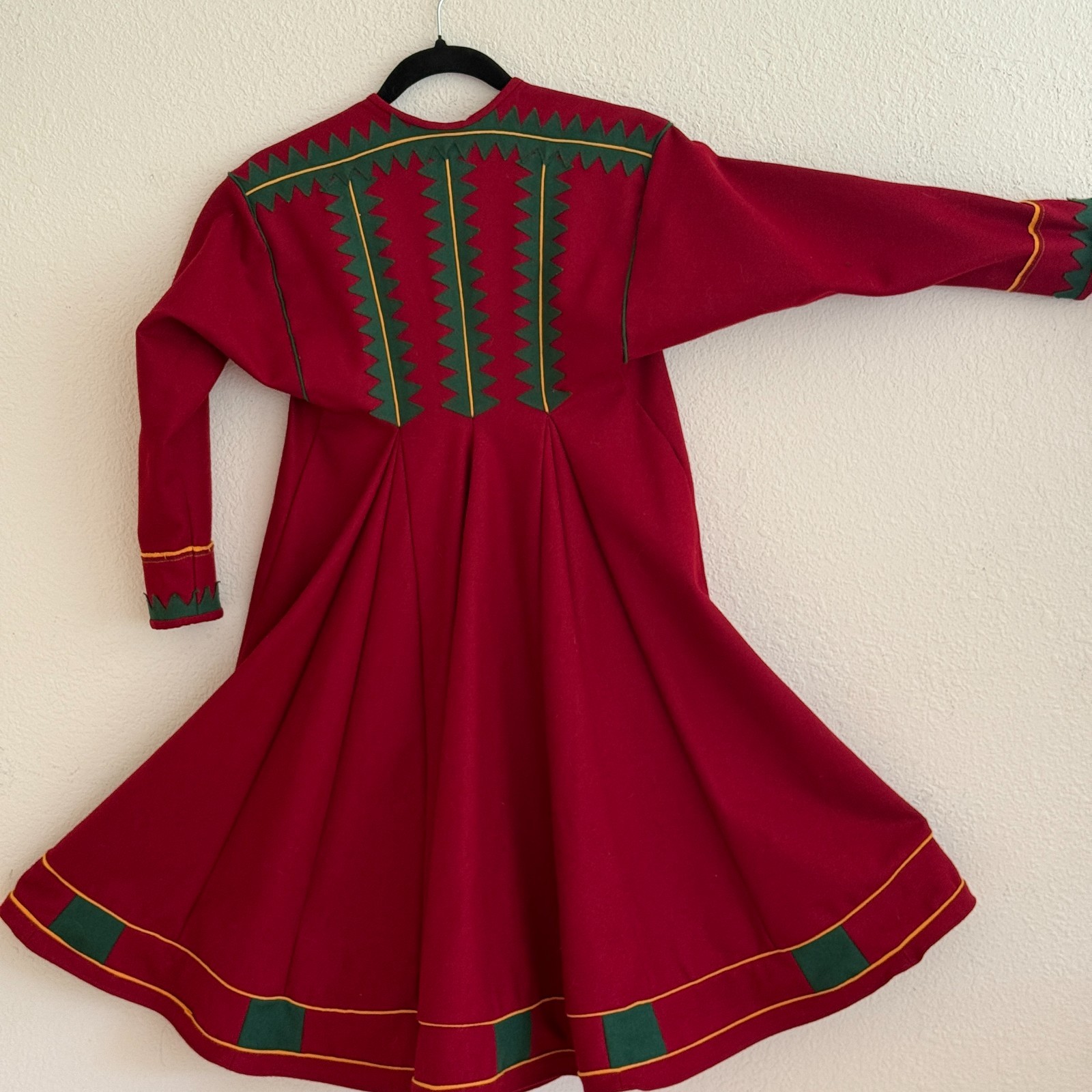 AUTHENTIC Fine S/M Dark Red soft Wool Norwegian Sami Kofte Bunad Saami Norway