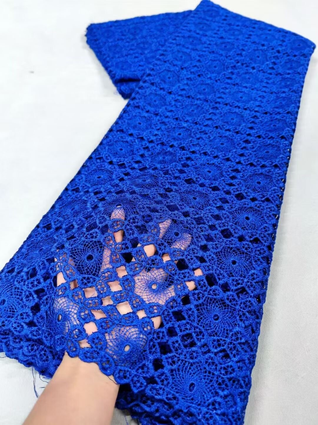 Latest Design Cord Lace African Guipure Embroidery Mesh Design Wedding Sewing
