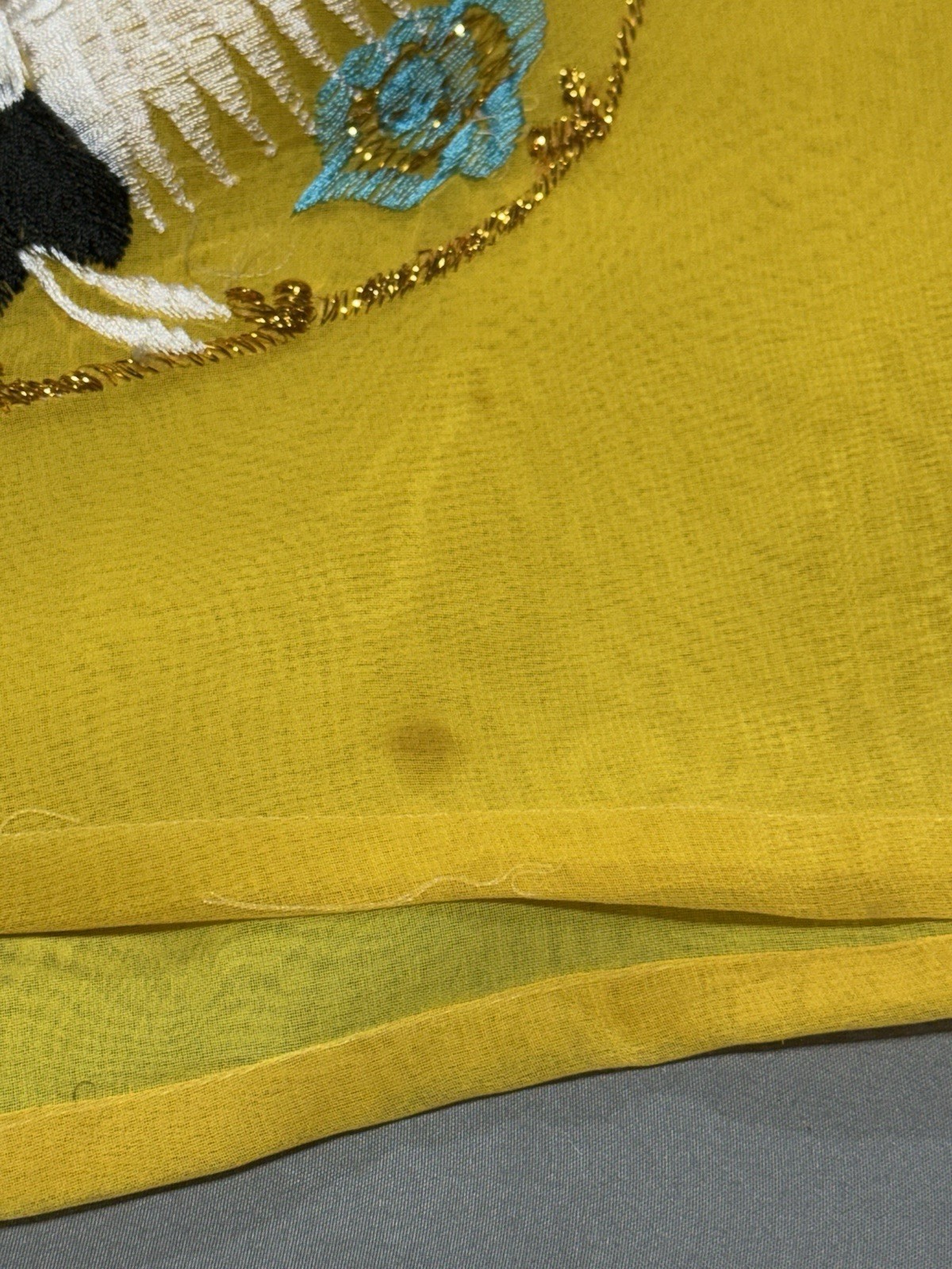 Custom Authentic Korean Hanbok Yellow Crane Formal Petite Traditional Petticoat