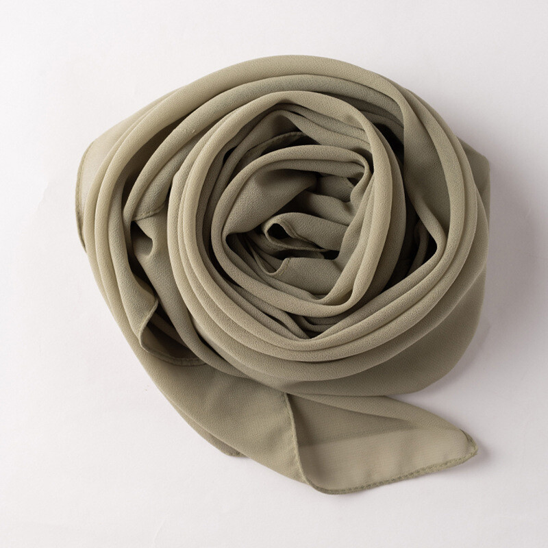 Islamic Square Scarf Women Solid Hijab Muslim Lightweight Scarves Arab Khimar