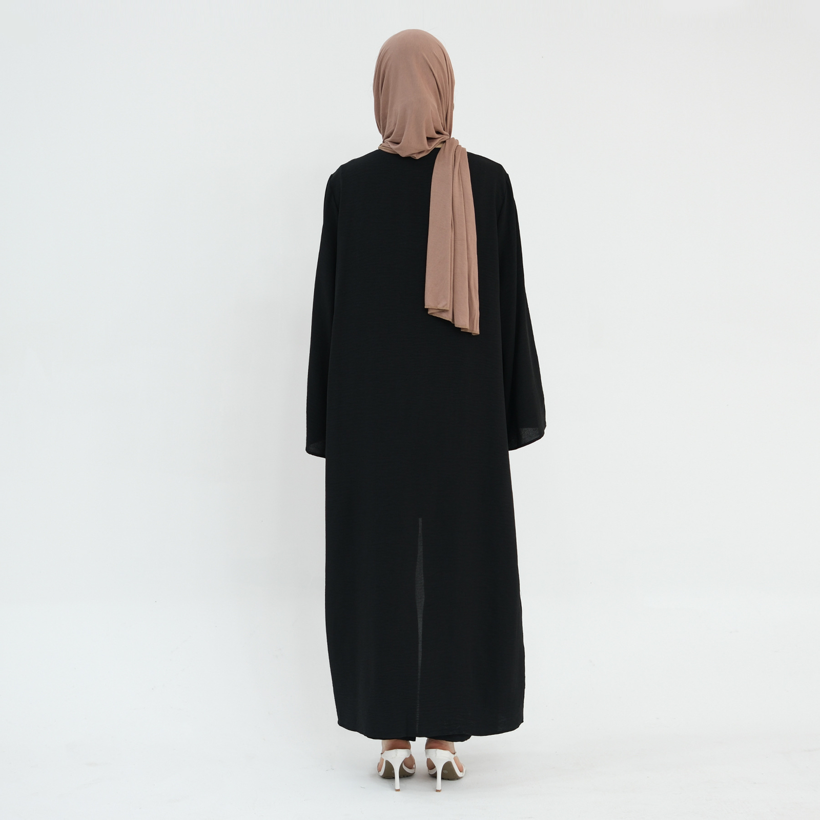 Muslim Women 3pcs Set Open Kimono Vest Pants Kaftan Dress Dubai Abaya Outfits