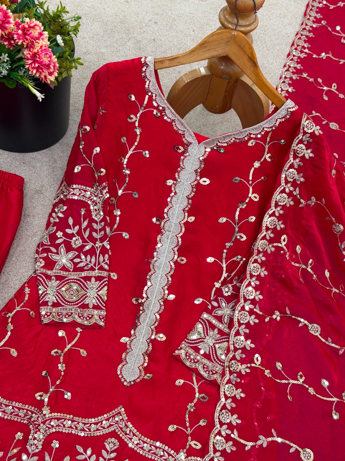 SALWAR KAMEEZ PAKISTANI INDIAN WEDDING PARTY WEAR DRESS BOLLYWOOD SUIT SHARARA