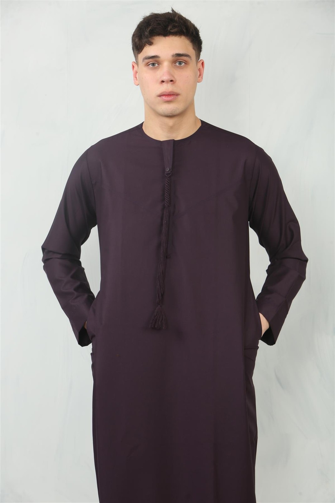 TT-001 – Men’s Purple Emirati Omani Thobe String Tassel