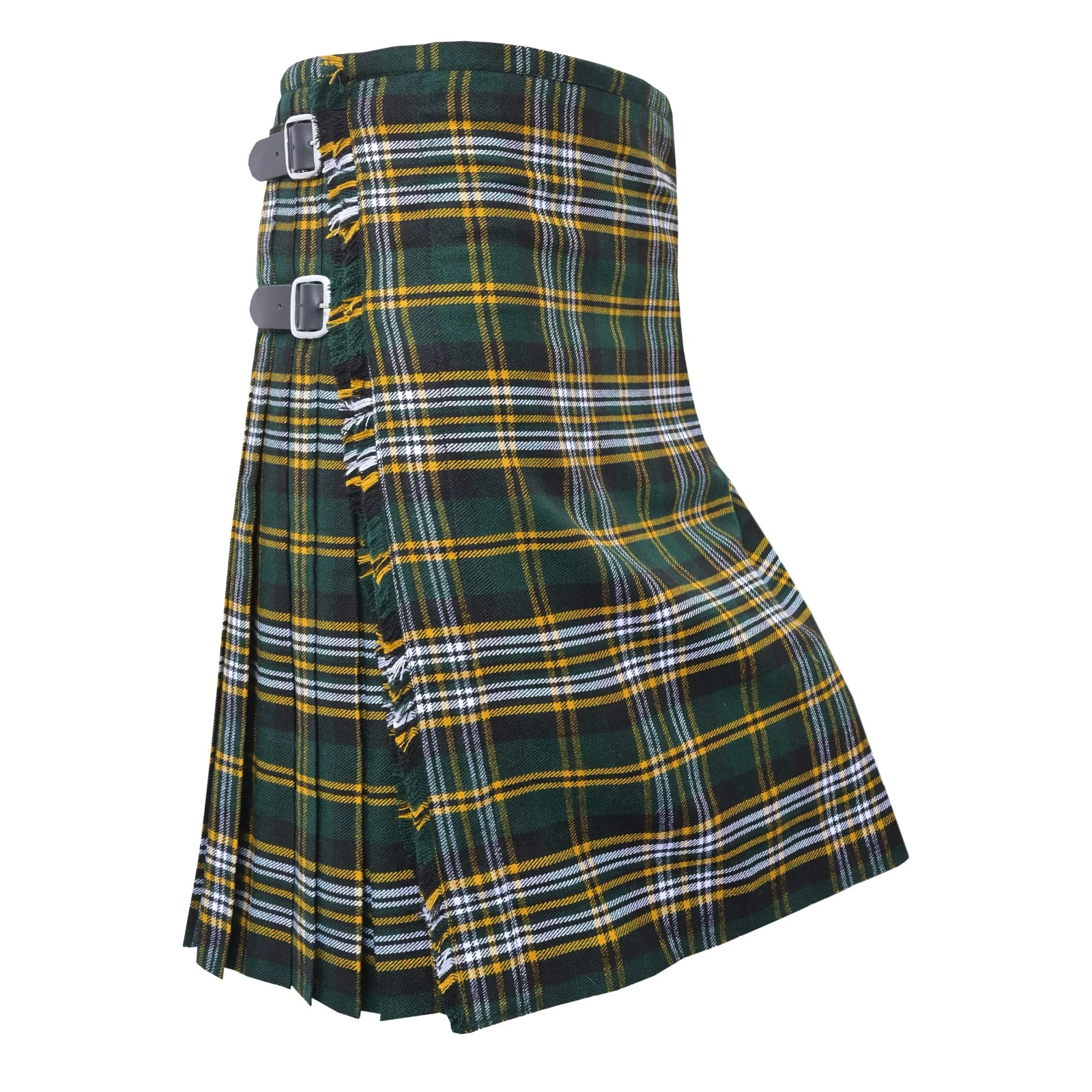 Heritage Of Ireland Tartan 6 Yards Scottish Traditional Pleated To Sets Kilts.