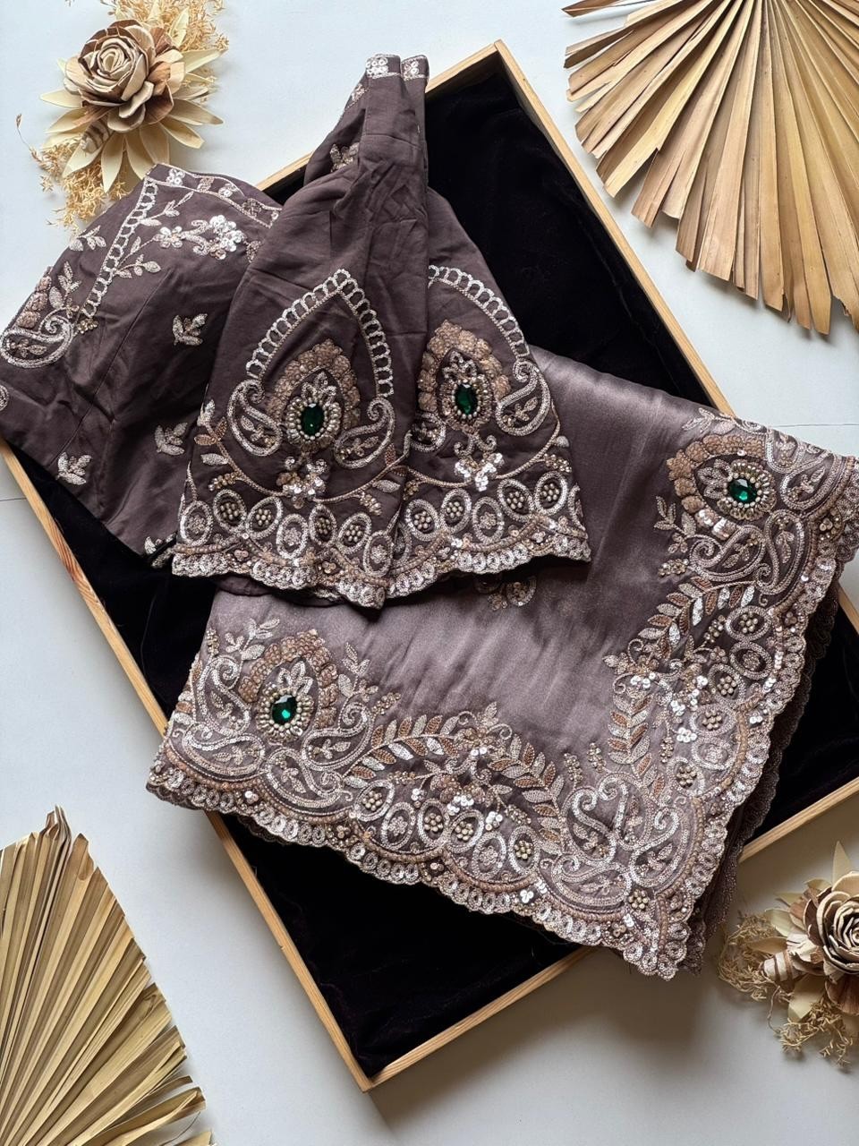 soft shimmer tissue silk saree pearl sequence multi aari coding with blouse .