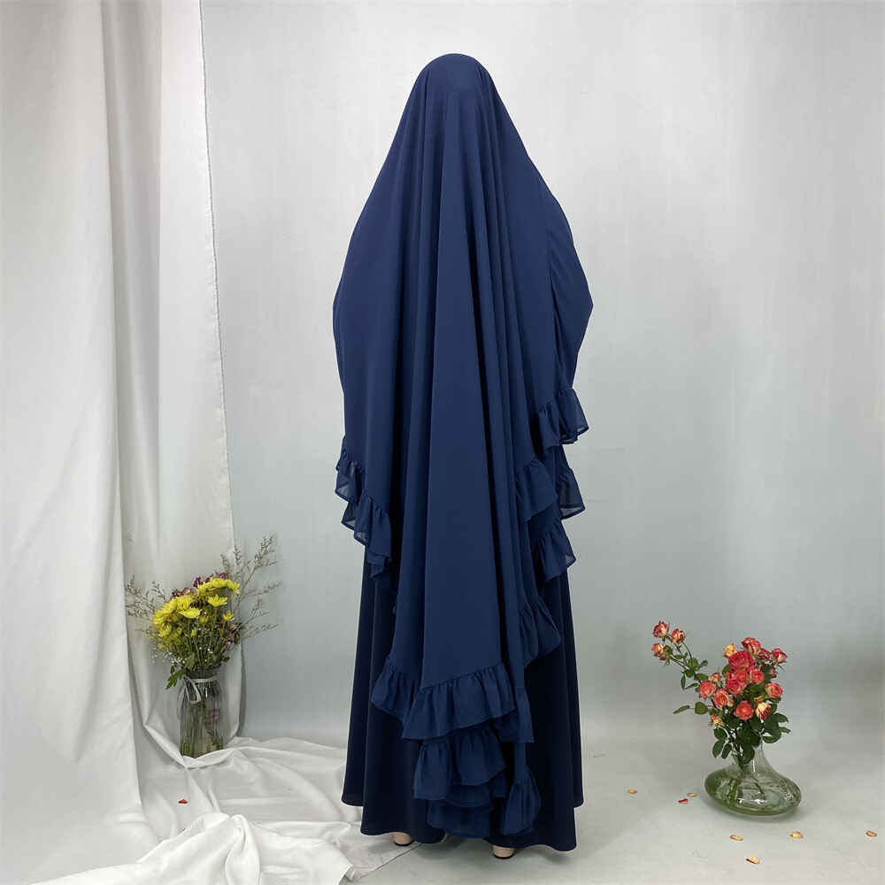 Islamic Women Overhead Large Khimar Muslim Hijab Prayer Niqab Kaftan Burqa Top