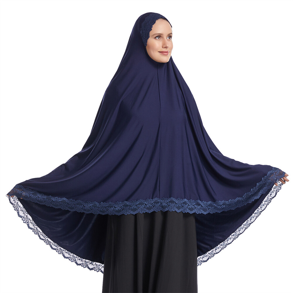 Large Overhead Headscarf Women Hijab Muslim Prayer Khimar Niqab Burka Full Cover