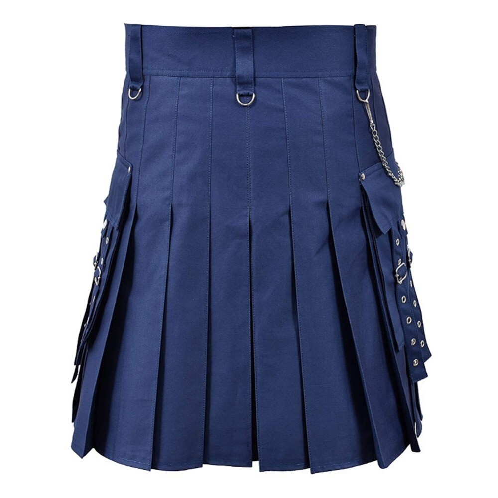 Medieval Skirt Solid Color Scottish Festival Men Kilt Traditional Highland Dress
