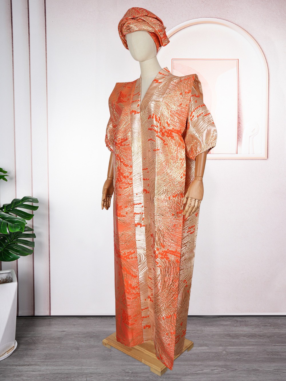 African Maxi Dress for Women Elegant Arabic Kaftan Caftan Lady Dashiki One Size