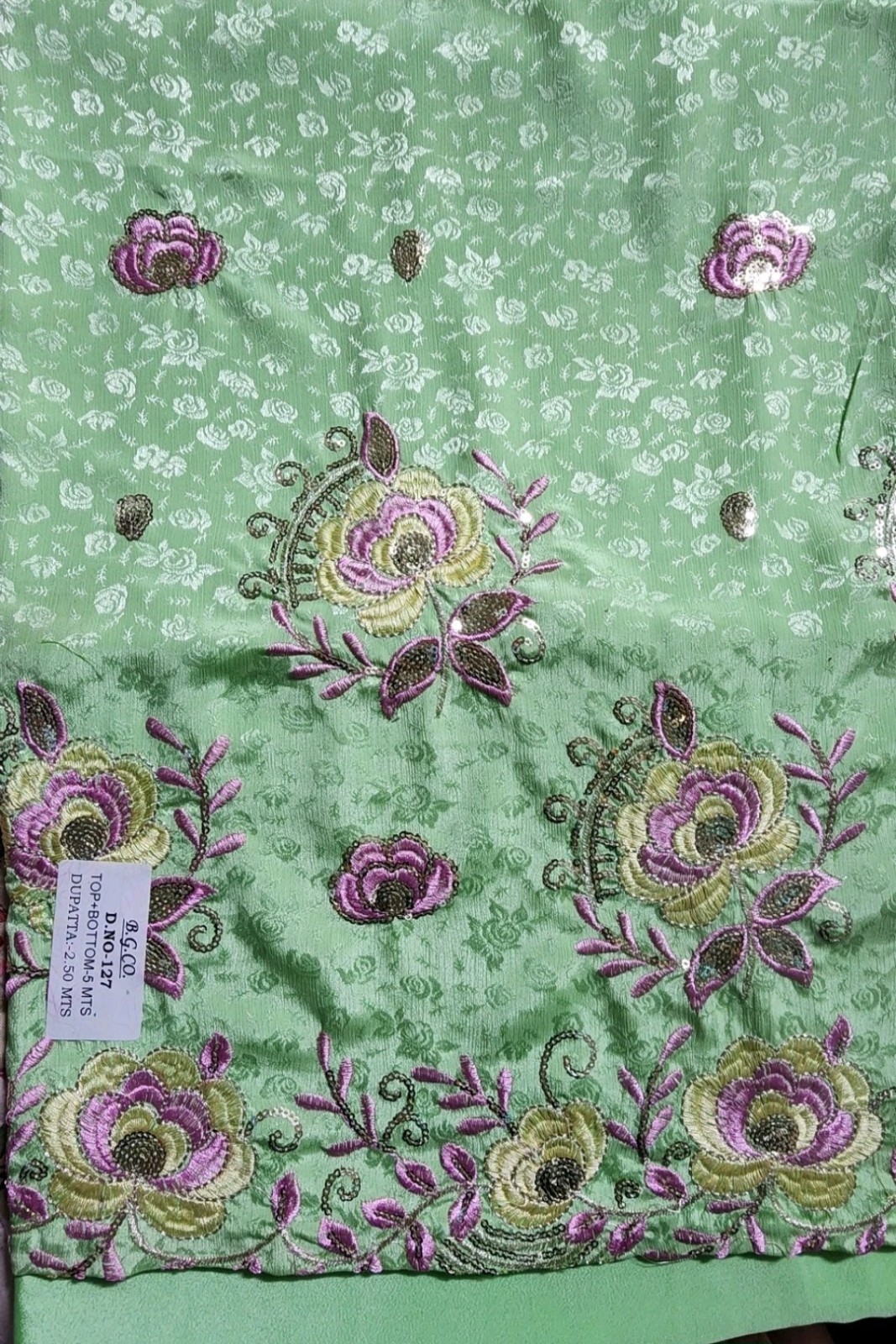3 Peice Polyester Embrodery Unstitch open fabric Salwar Kameez dupatta suit Set