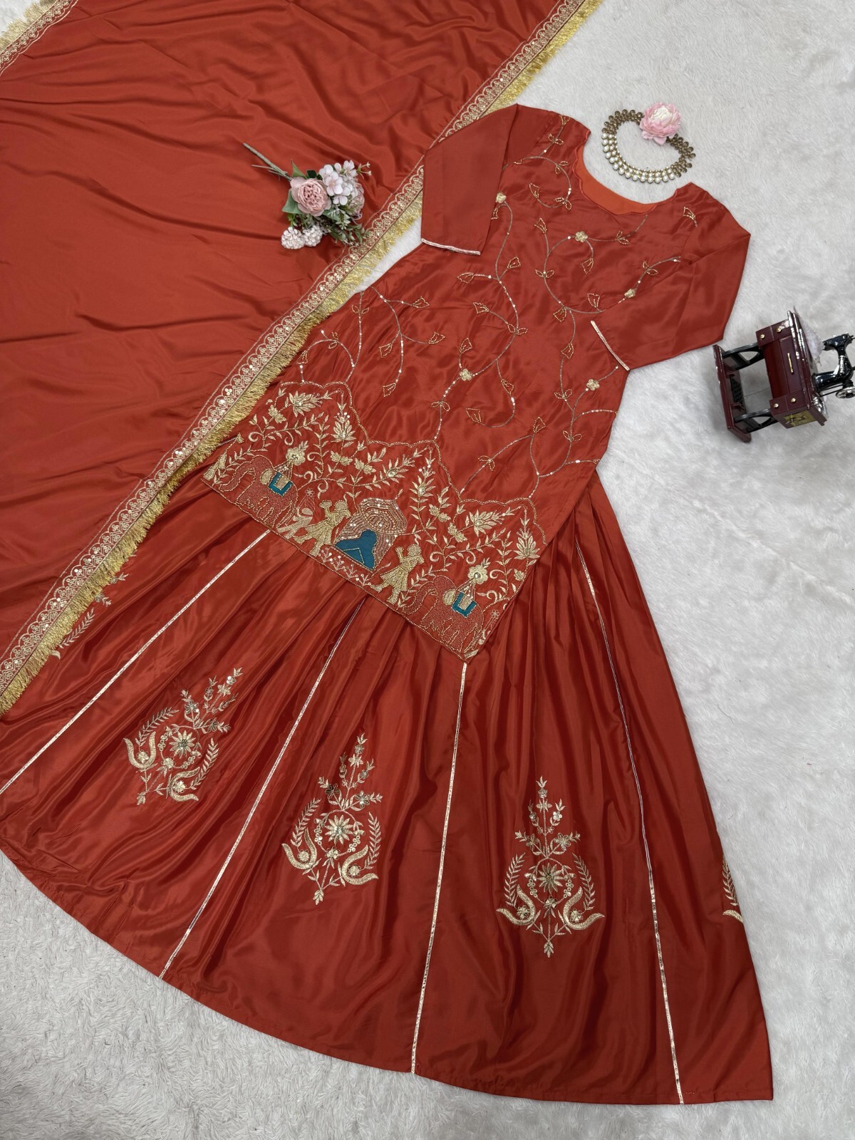 LEHENGA CHOLI PARTY WEAR LEHENGA CHOLI DESIGNER INDIAN WEDDING READYMADE EID