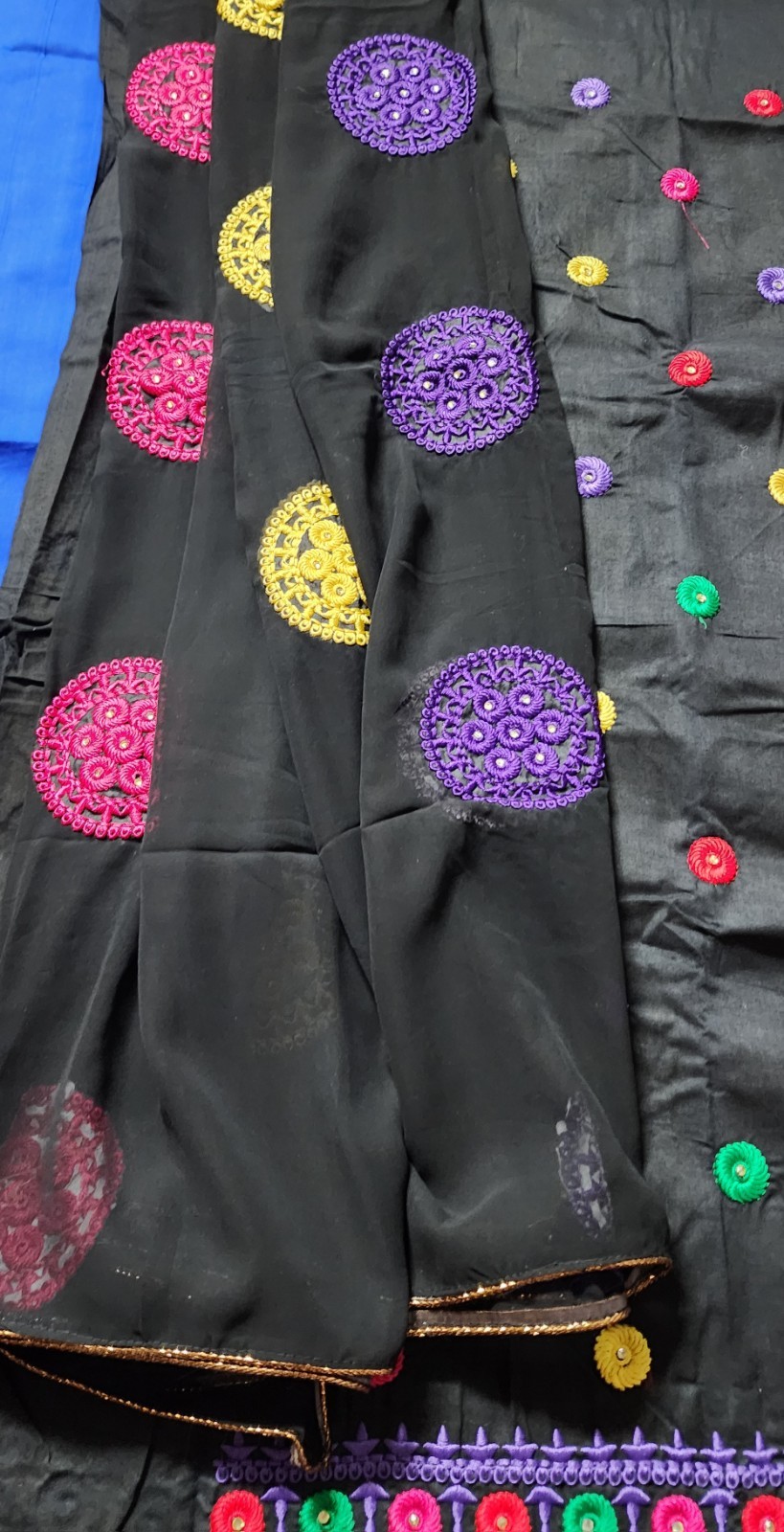 3 Peice 100% cotton Unstitched open fabric Salwar Kameez dupatta suit set